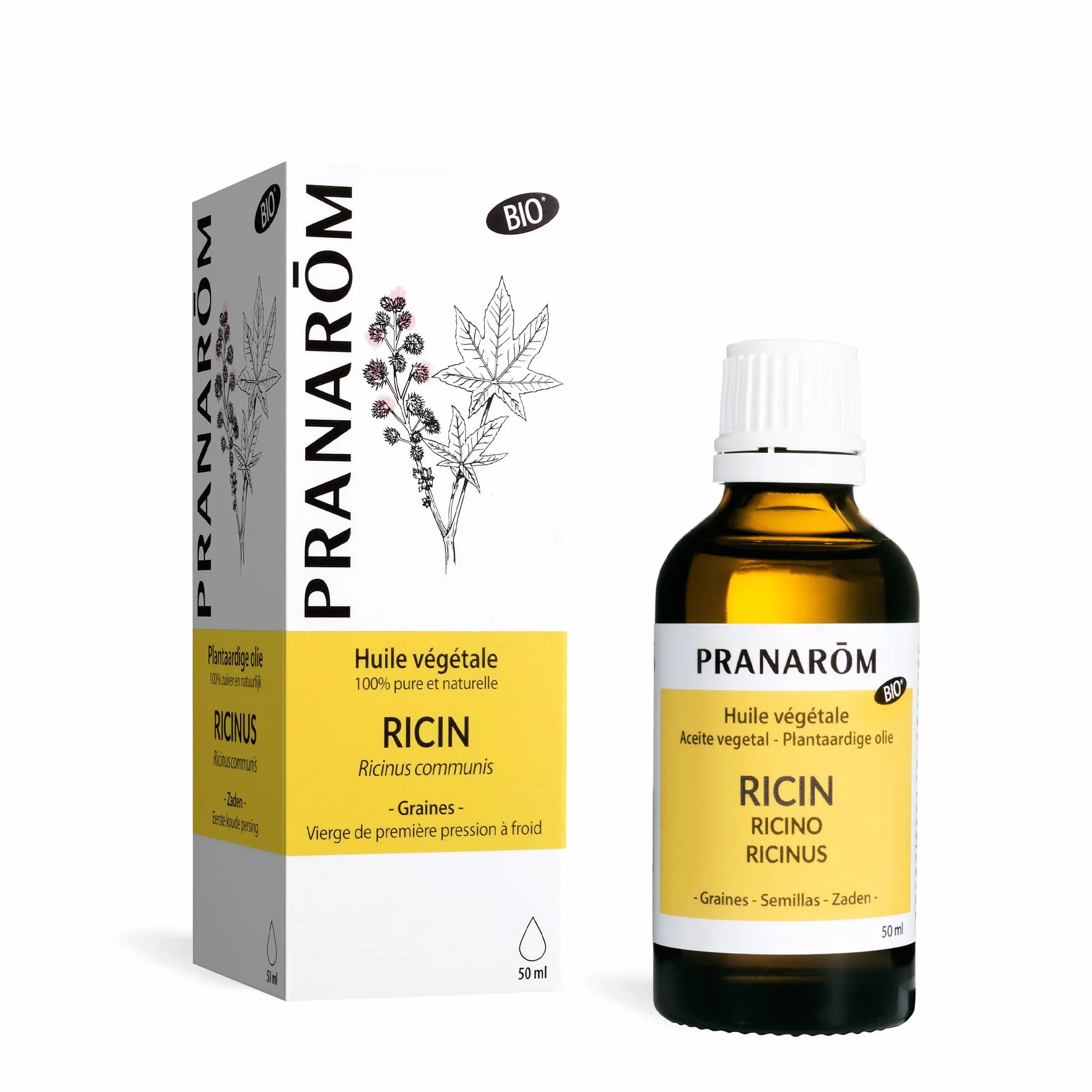 Pranarôm Huile Végétale Bio Ricin 50ml