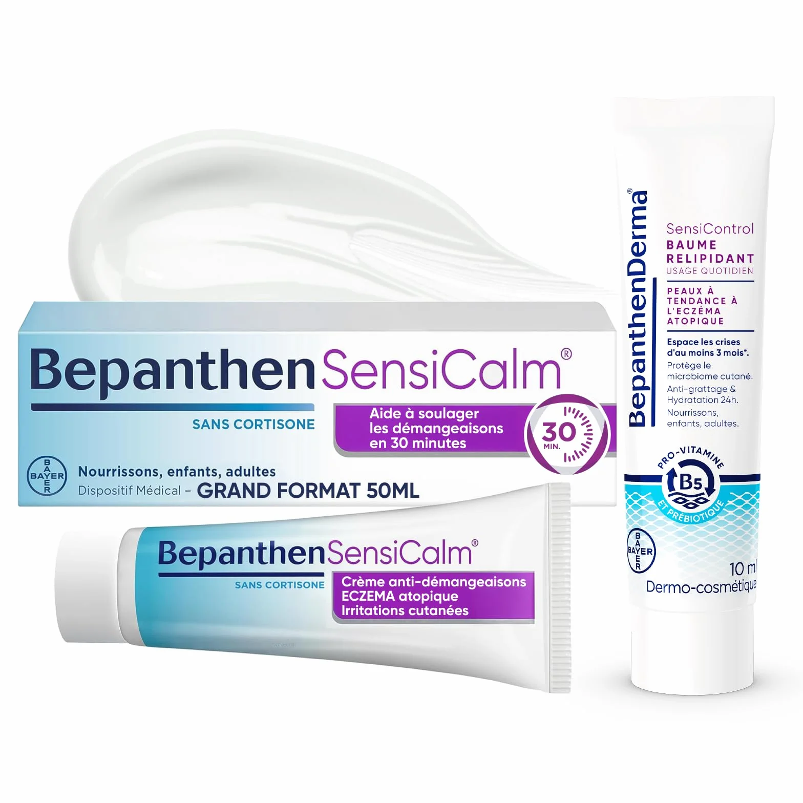 Bepanthen Sensicalm Crème Eczéma Anti Démangeaisons 50g + Baume Relipidant 10ml
