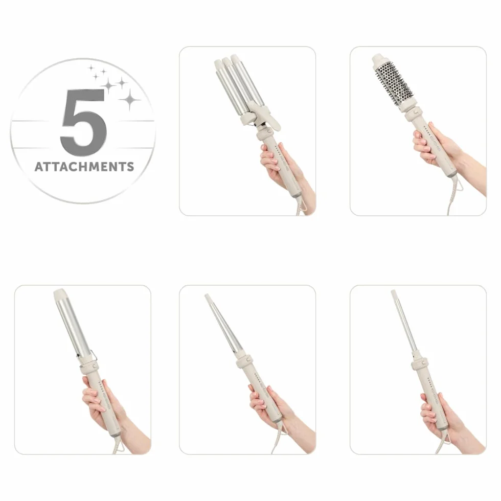 Remington Boucleur à cheveux 5en1 CI41MS5E51 écran LED 130°C-210°C 3 accessoires 13-33mm