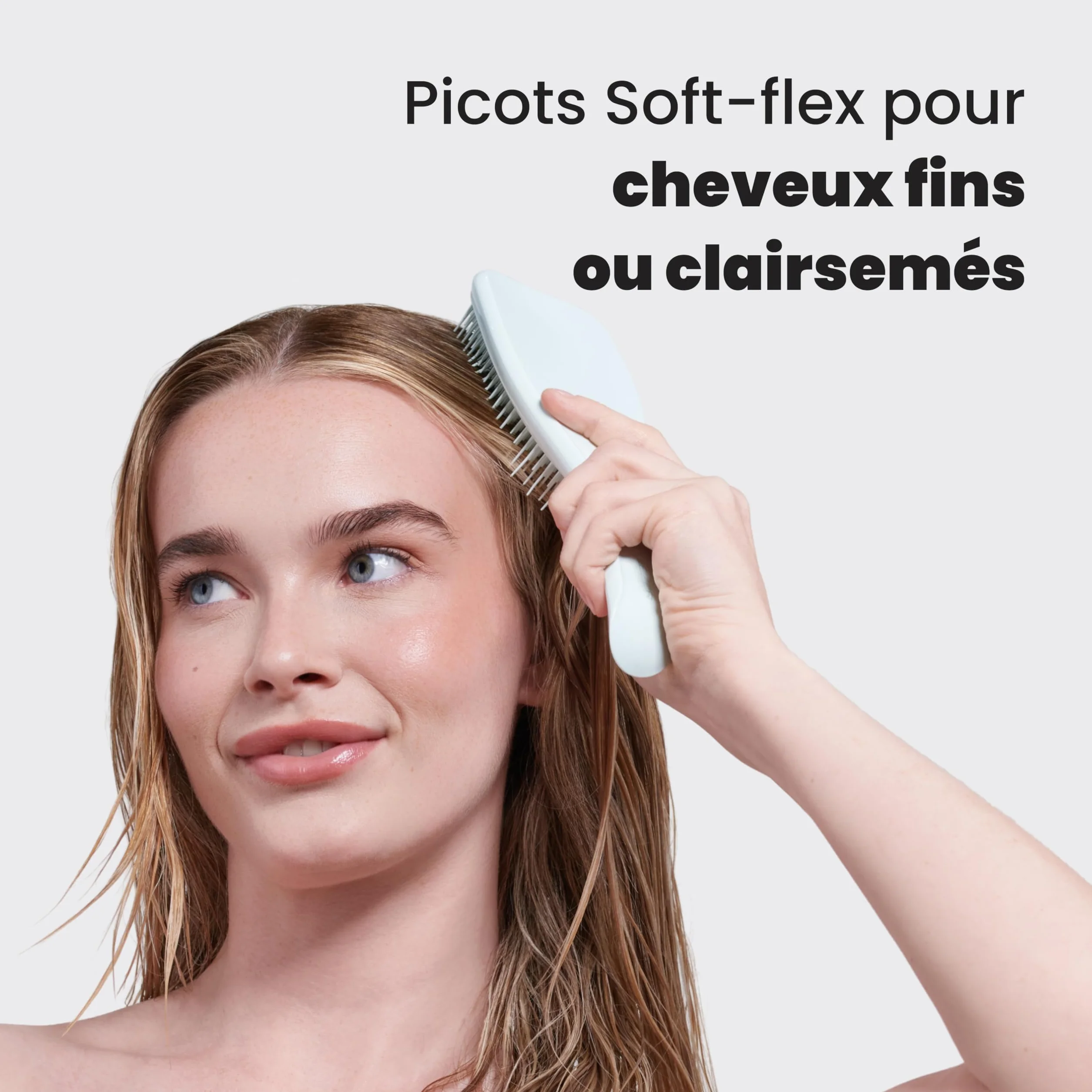Tangle Teezer Ultimate Detangler Grande Brosse à Cheveux Cheveux Colorés Fins Picots Souples 2 Niveaux Bleu Mer