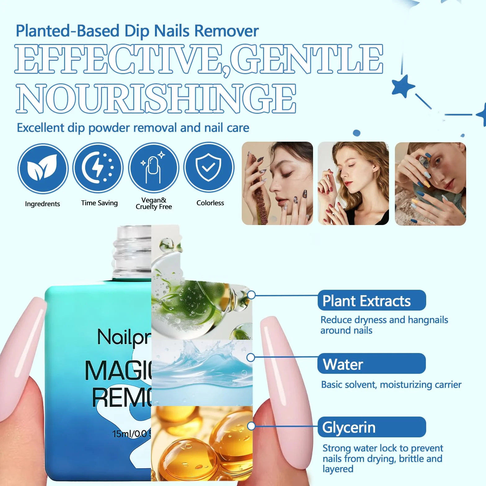 Kit Dissolvant Vernis Semi Permanent Professionnel Gel Nail Polish Remover avec Limes à Ongles