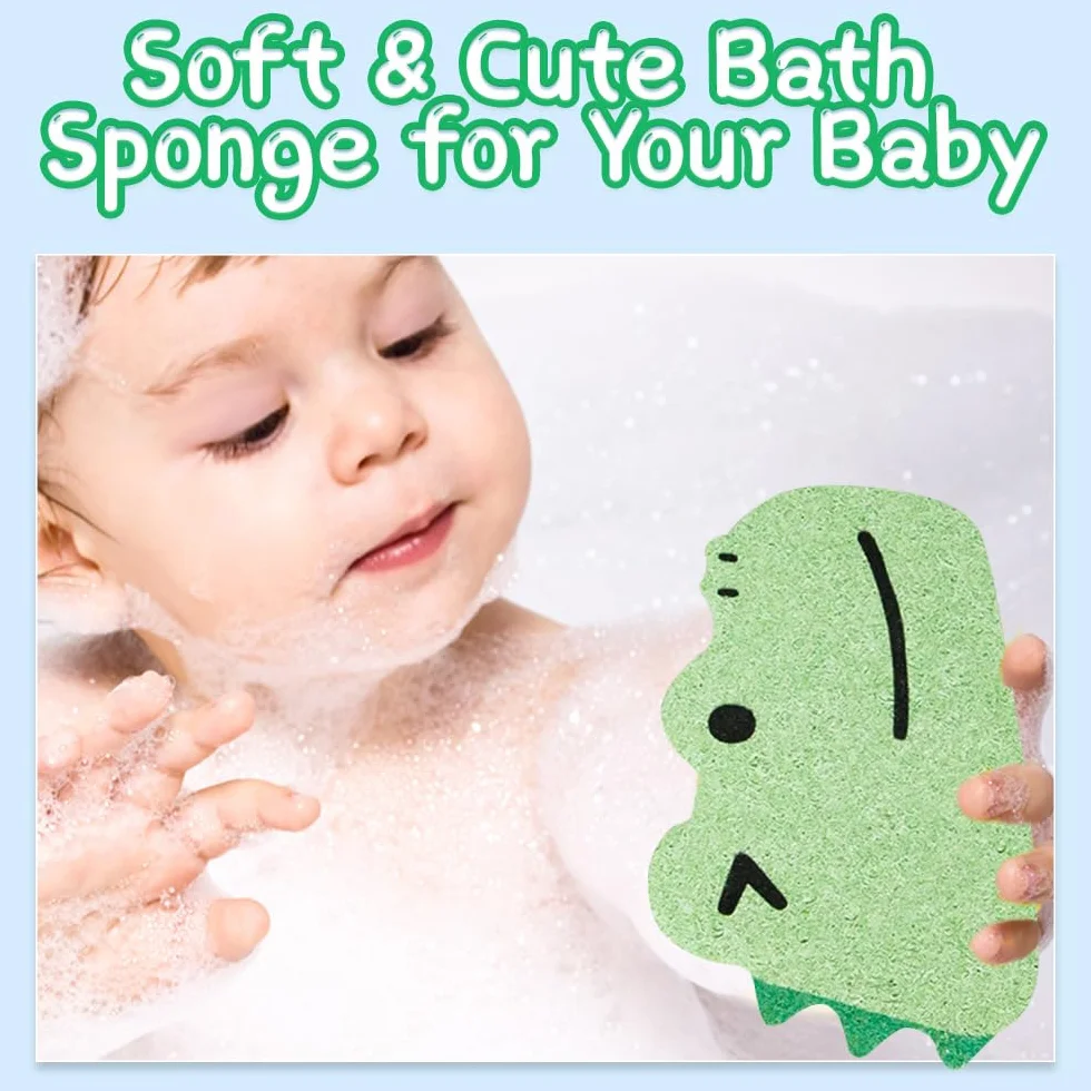 Éponges de Bain Lot de 4 Formes d'Animaux Naturelles pour Bébé