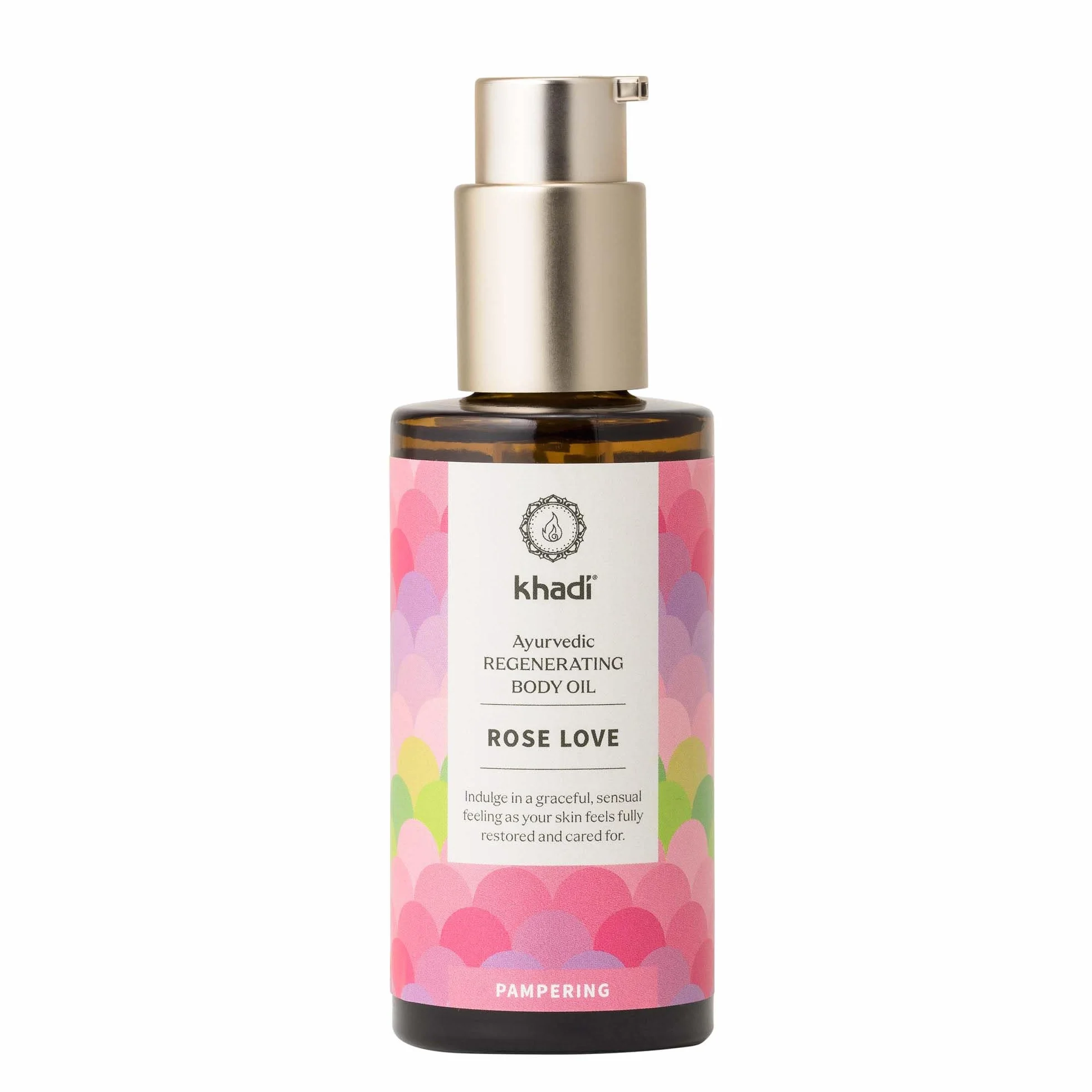 khadi ROSE LOVE Huile de corps Élixir Ayurvédique - Huile de beauté luxueuse - nourrissante et régénérante - 100% végétale et naturelle - 100 ml