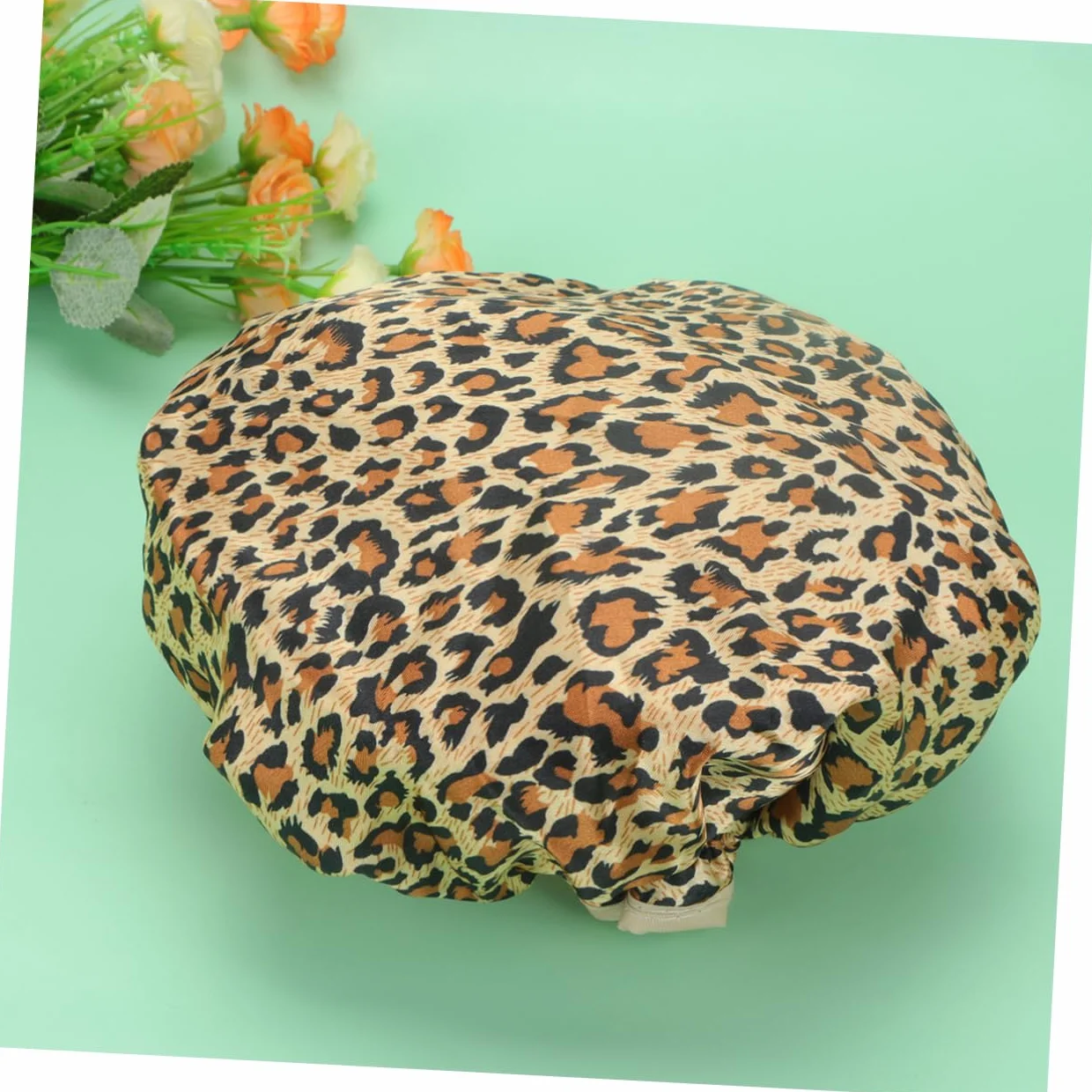 Beaupretty Bonnet De Douche Imperméable Double Couche En Peva Lot De 2 Imprimé Léopard Protection Cheveux