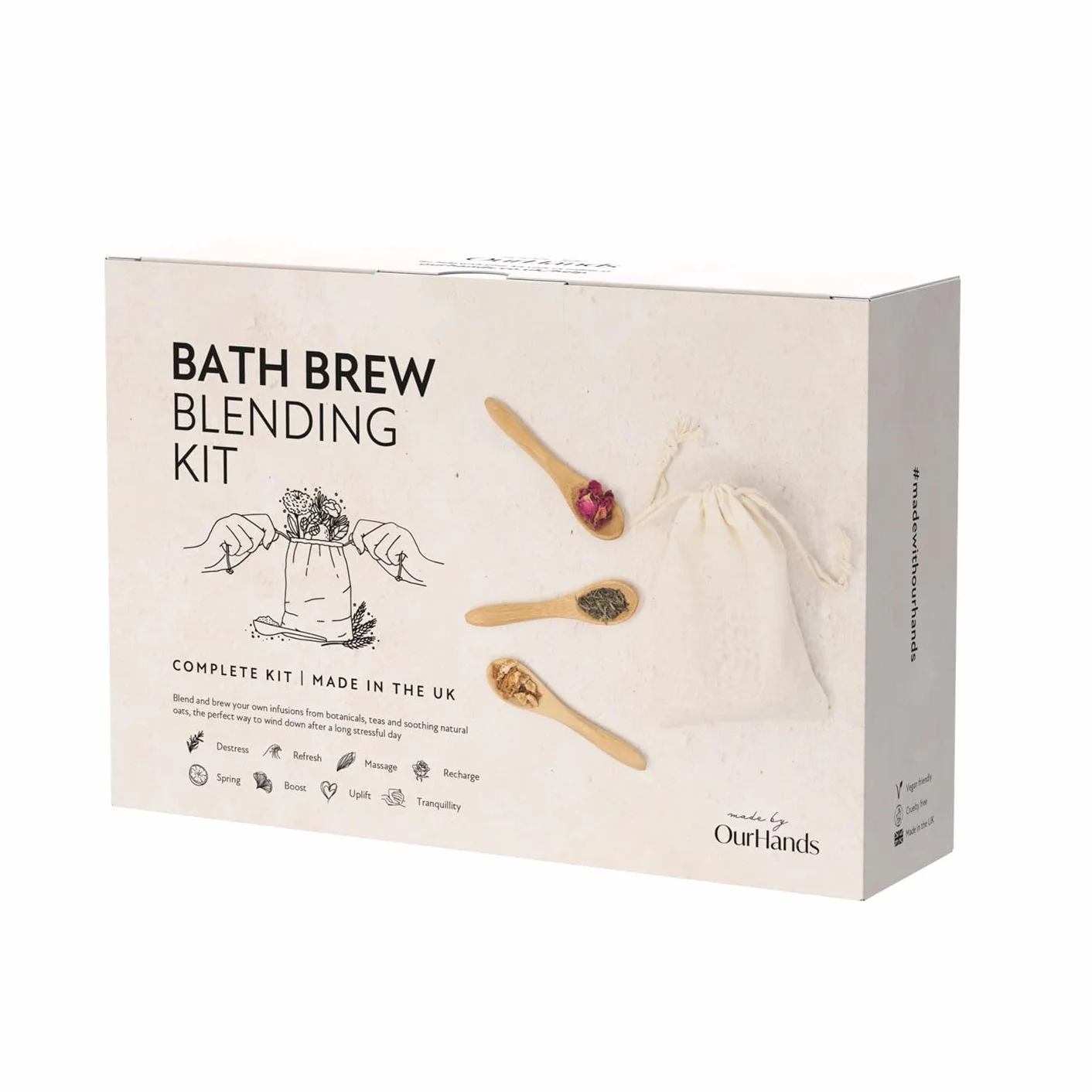 Kit de Thé de Bain OurHands - Coffret Cadeau de Bain Durable pour Infusions Véganes