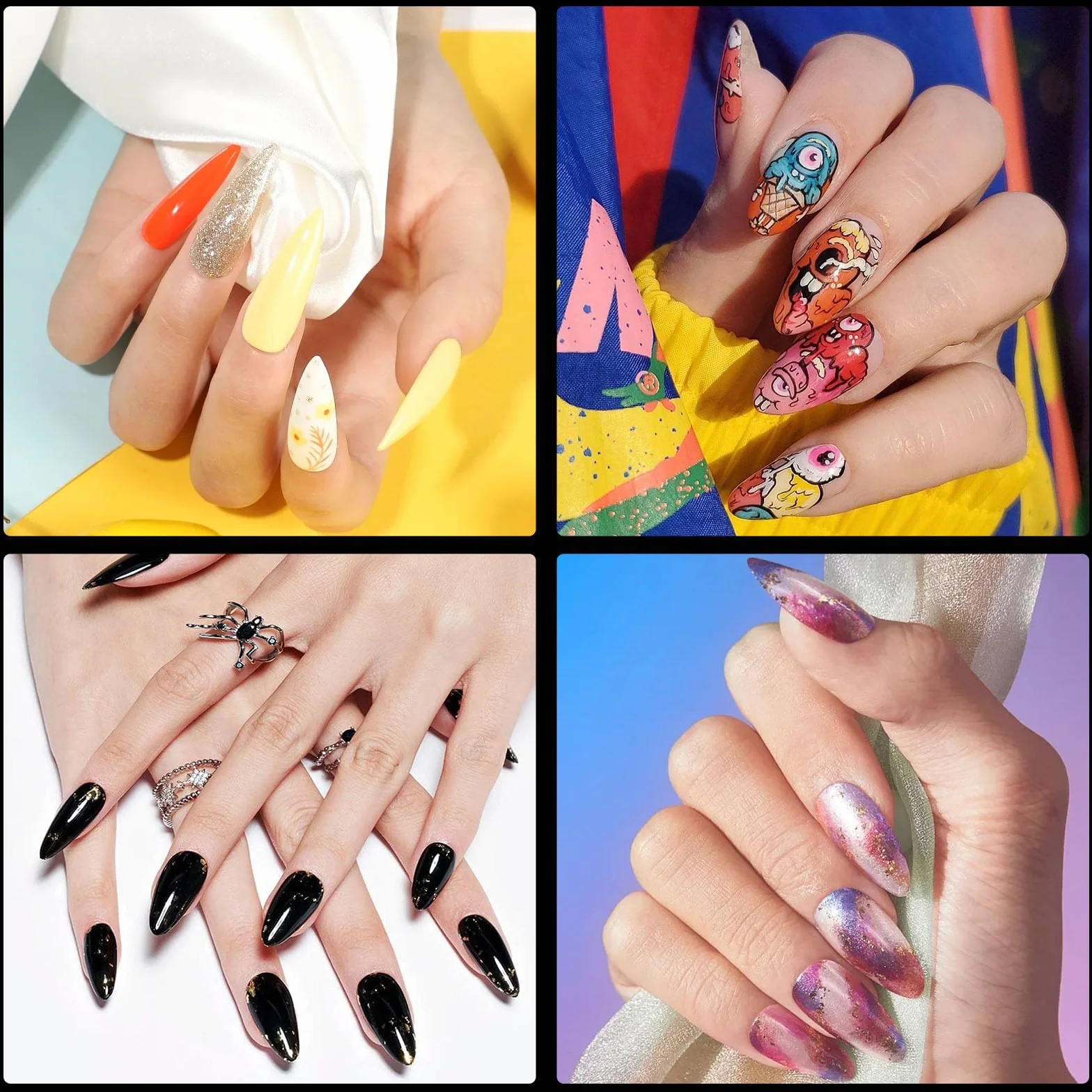 Capsule Americaine Ongle Amande 550 Pièces 11 Tailles Faux Ongles Gel Couverture Complète Semi Givré Manucure