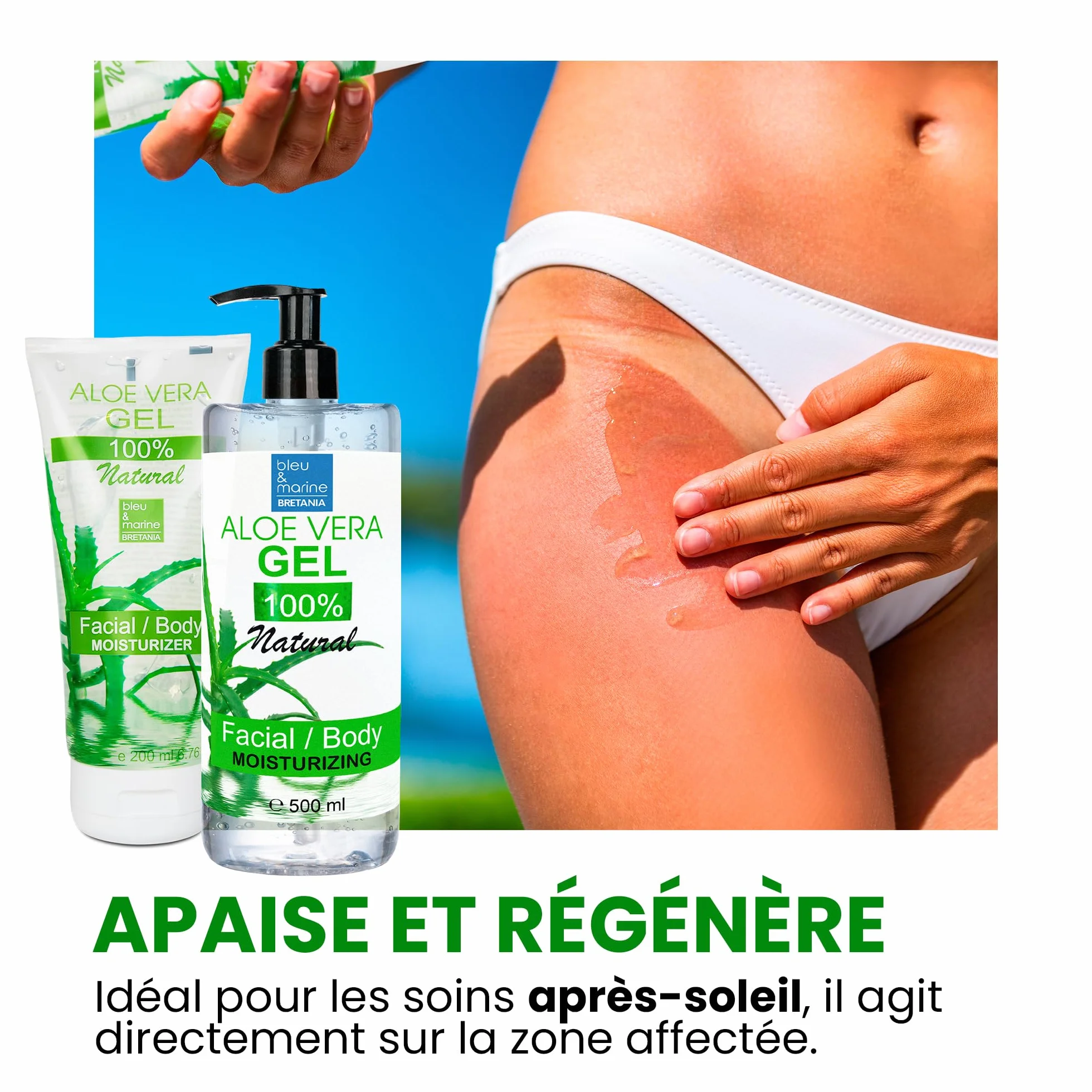 Gel Aloe Vera 100% Naturel Hydratant Visage Corps Cheveux 5000 ml