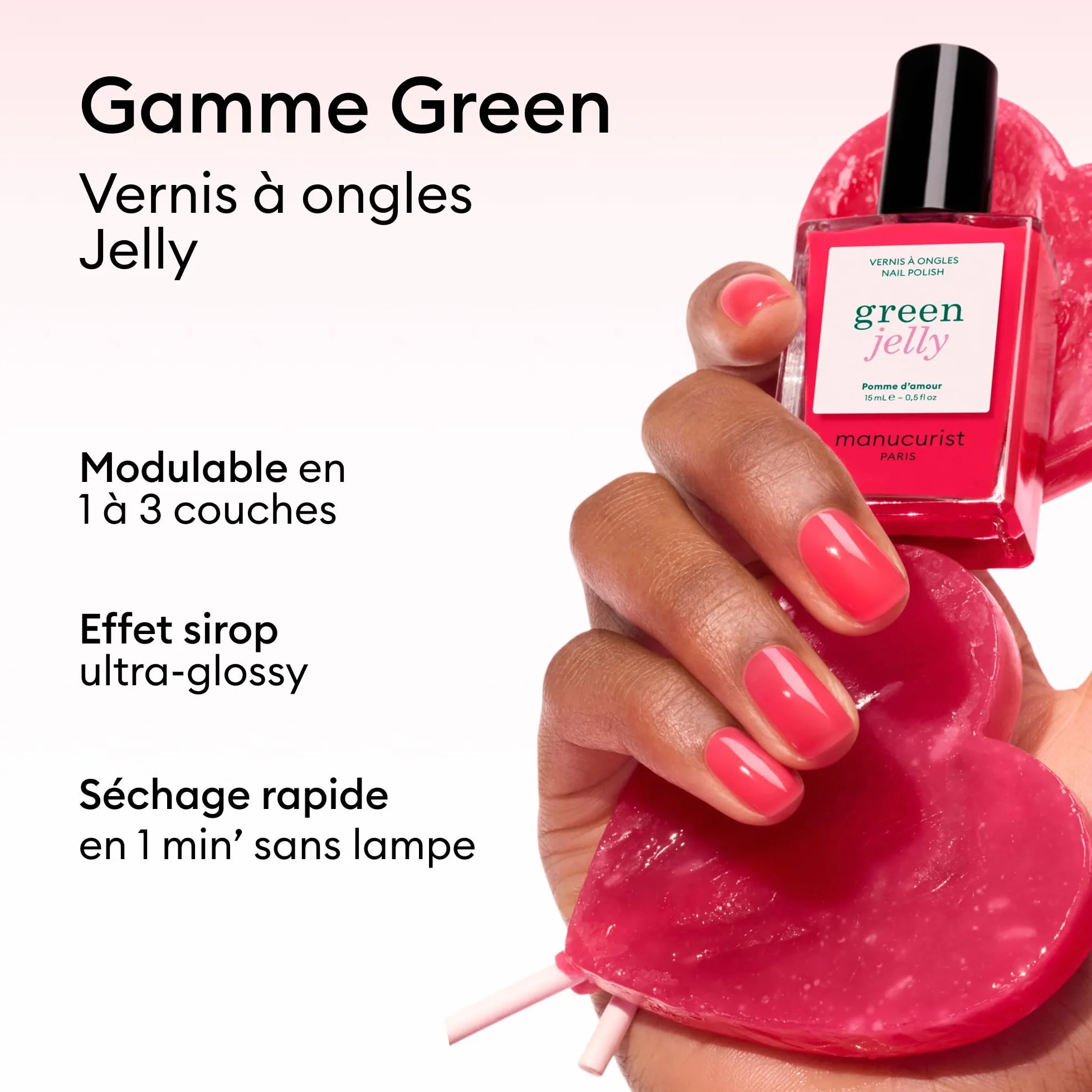Manucurist Vernis Jelly Pomme d’Amour Green™ 15 ml