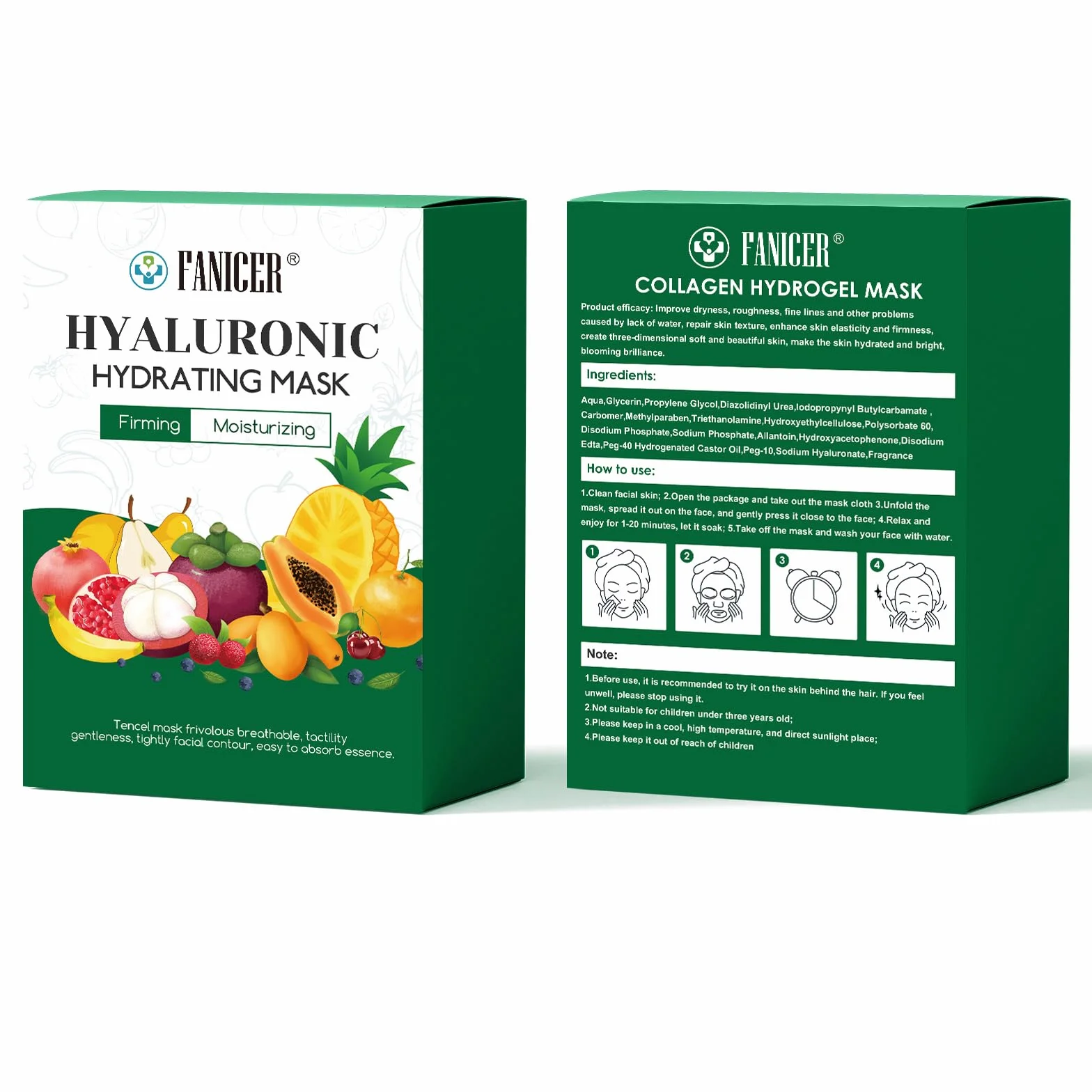 Masques en Feuille Soin Coréen Visage Ingrédients Naturels Hydratation Nourrissants 25ML