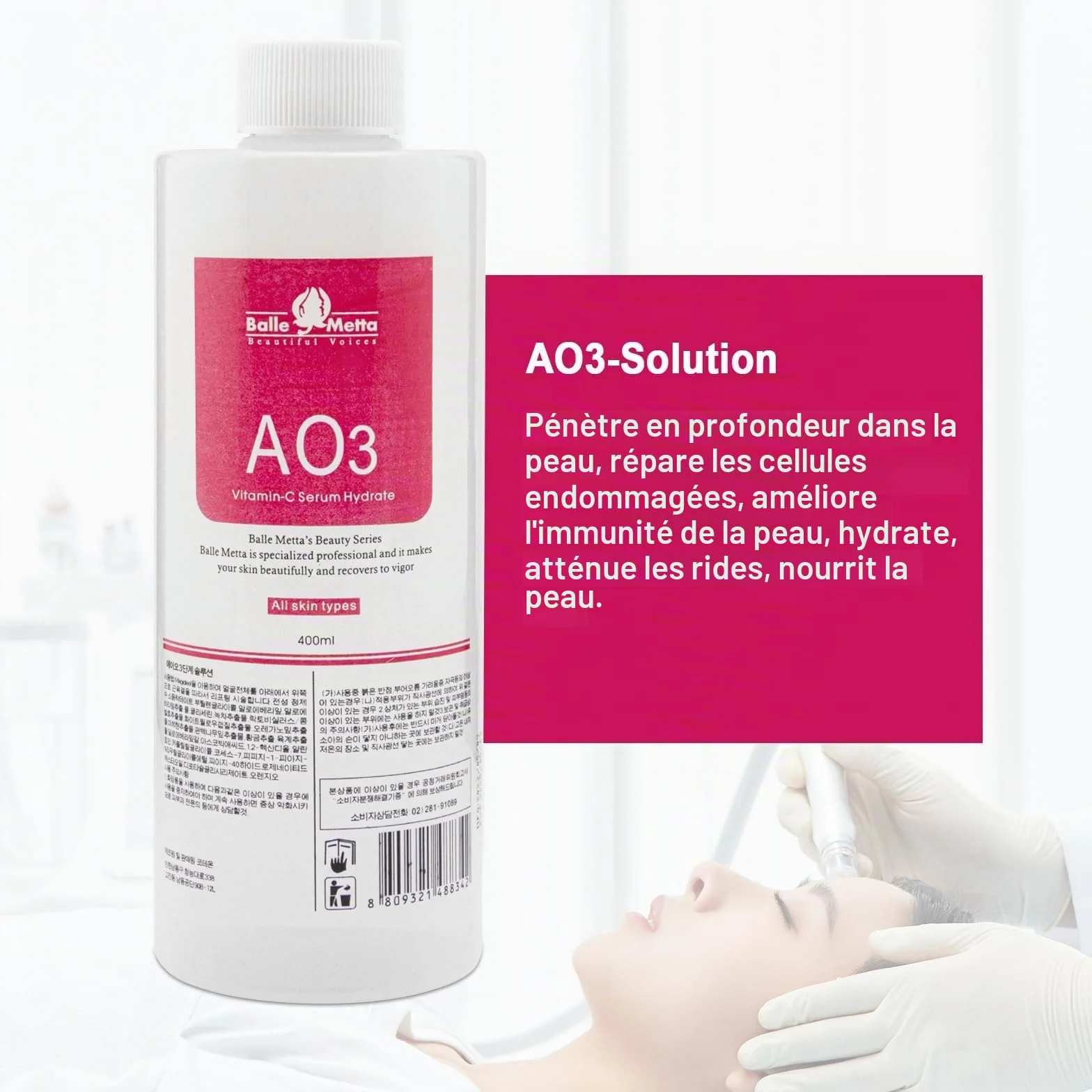 Soins de la peau facial beauté Aqua Peel solution 400ml par bouteille visage nettoyant et hydratant Elitzia ETYYS123