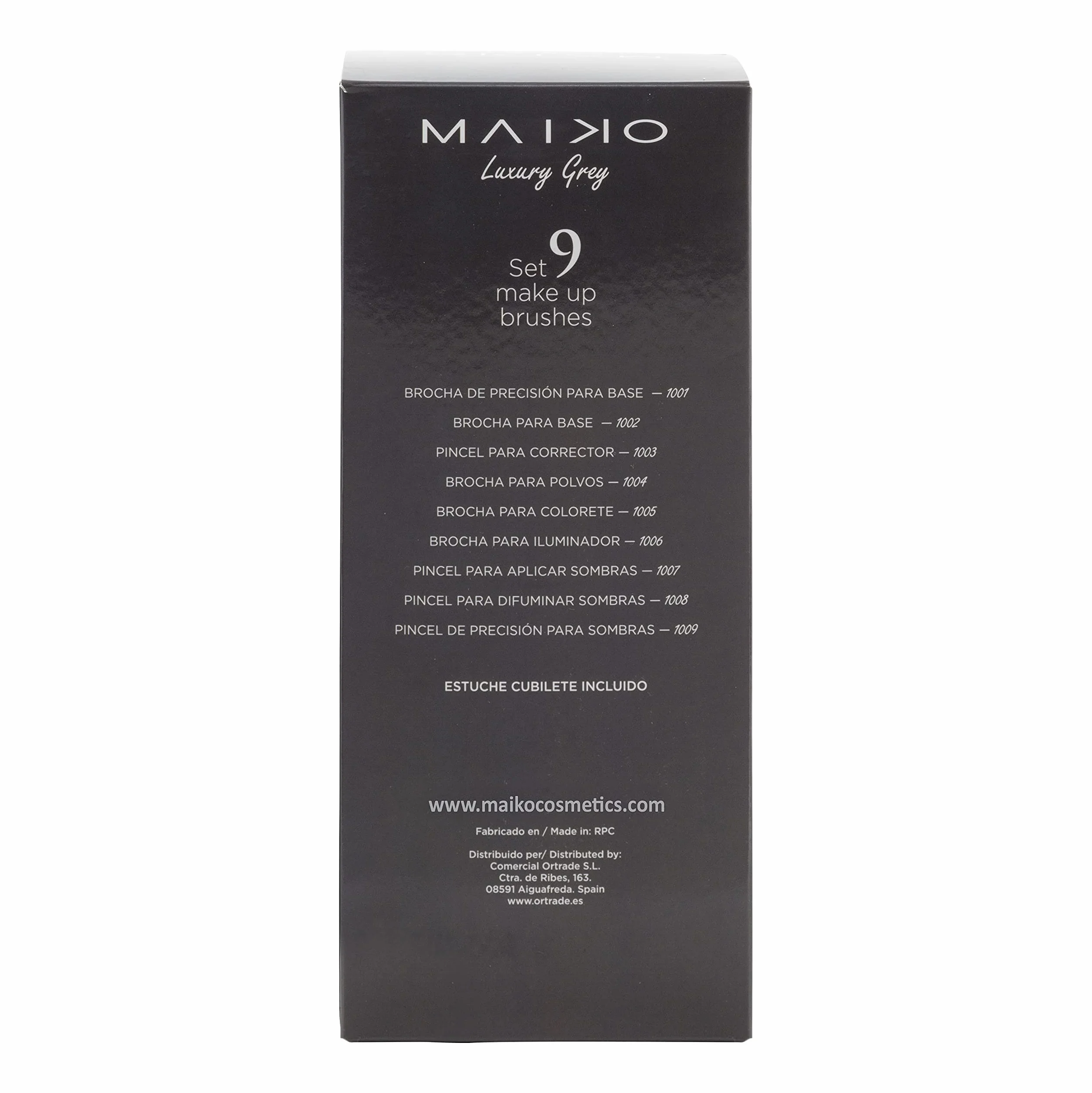 Set 9 Brochas Maiko Luxury Grey