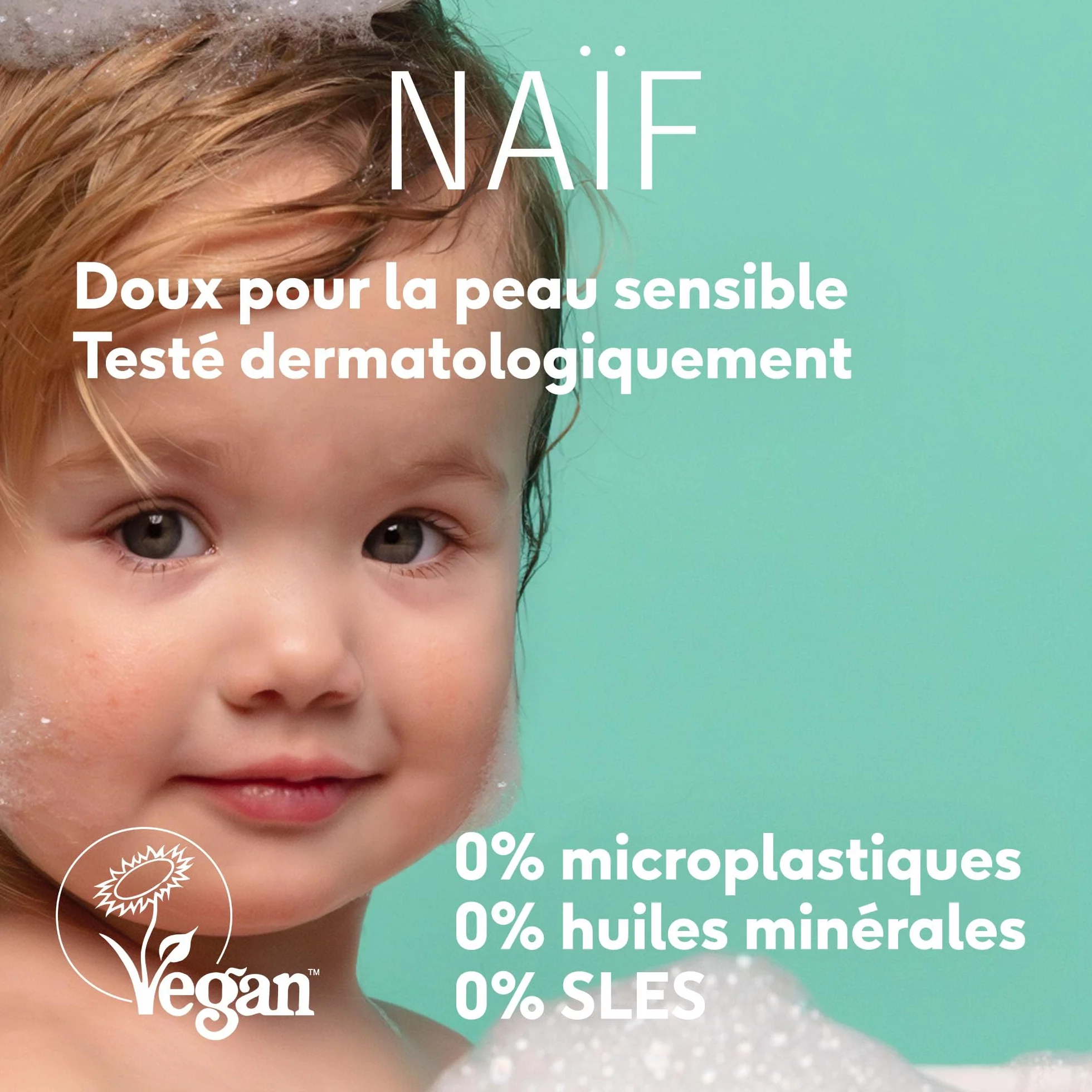 Naïf Gel Lavant Nourrissant Bébé & Enfant Gel Douche Peaux Sensibles 500 ml