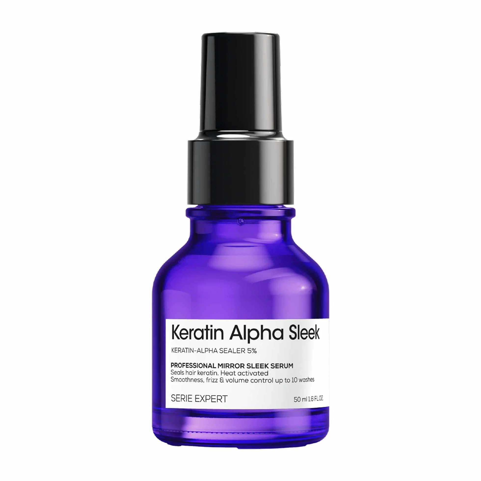L'OREAL PROFESSIONNEL - Serum Cheveux Lisse Miroir Keratin Alpha Sleek - Scelle Durablement la Kératine - Anti-Humidité & Anti-Frisottis - Protecteur de Chaleur - Technologie Brevetée - 50 ml
