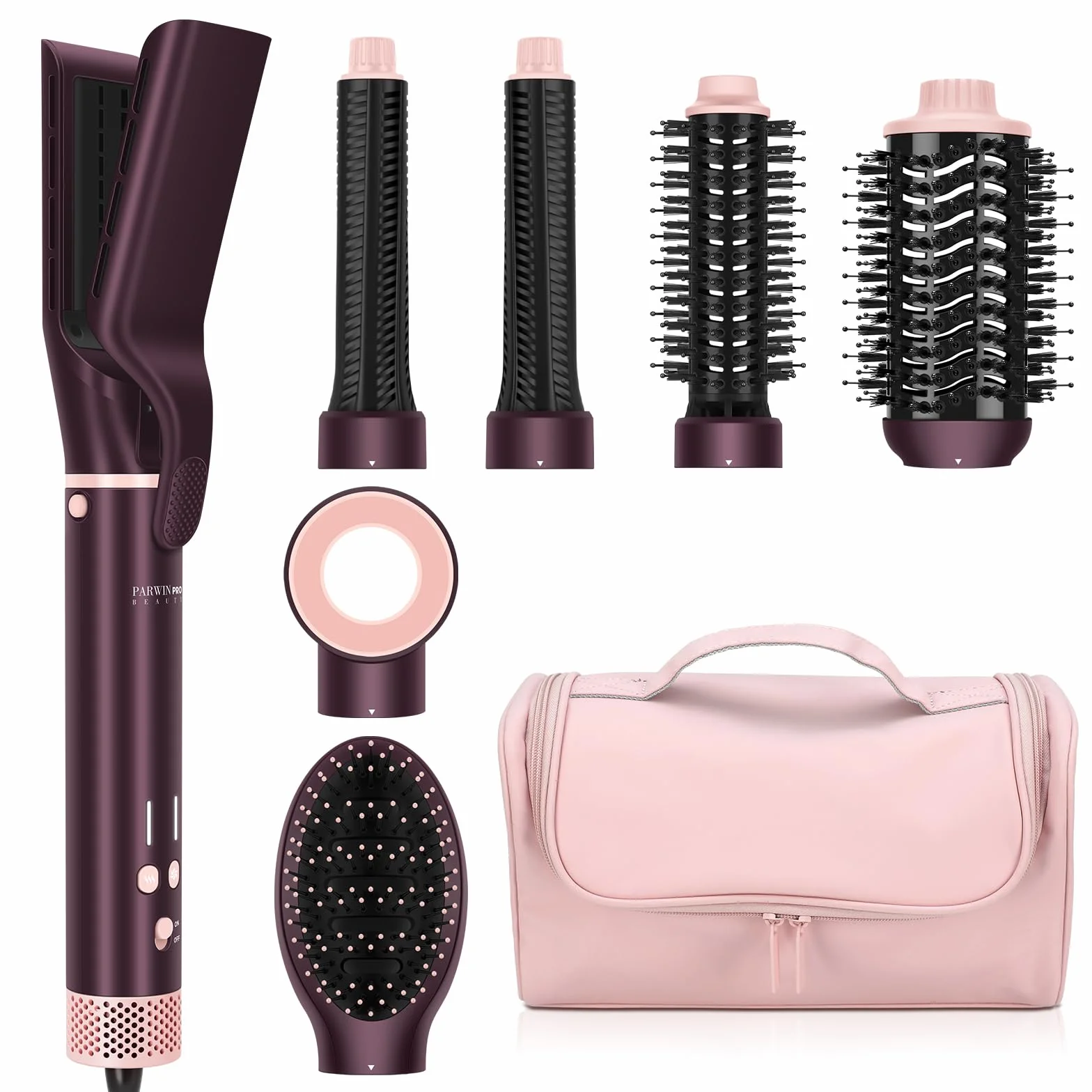 PARWIN PRO BEAUTY MaxAIR 2.0 Air styler 7 en 1 fer à friser automatique double tension 110,000 RPM Jasper Plum