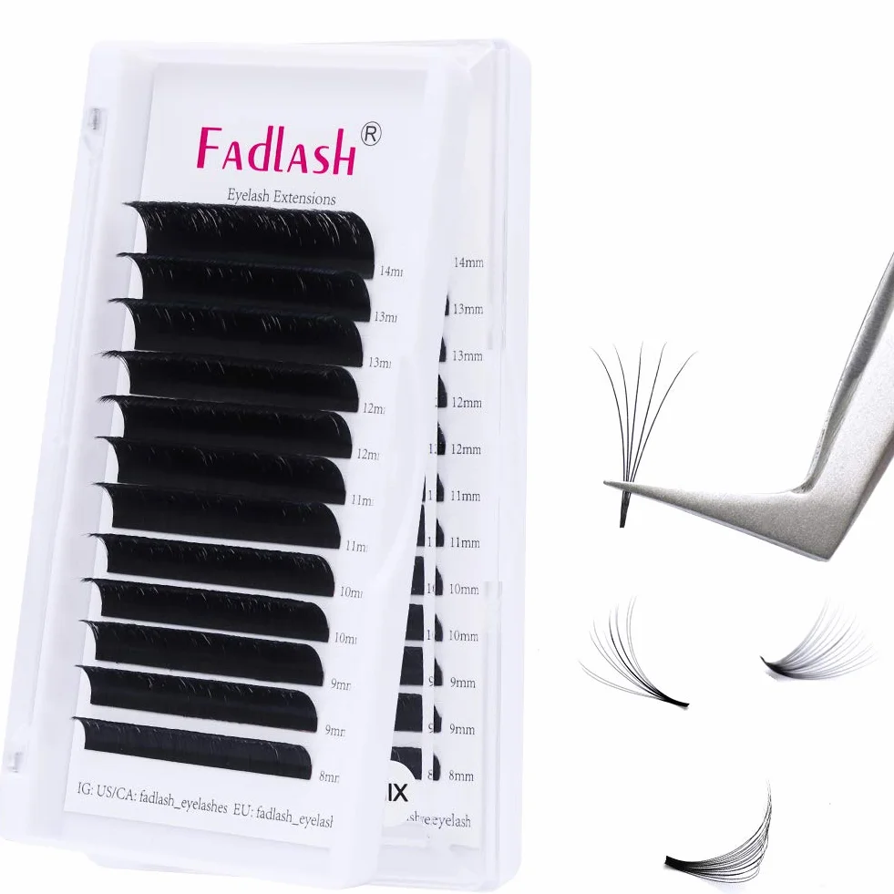 FADLASH Extension Cils Soie Volume Russe 0.07-CC Curl 8-14mm Easy Fanning