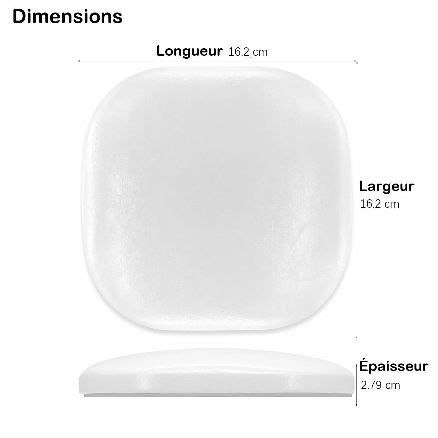 Coussin Repose-main à Ongles Manucure, Repose - Coude en Fibre de Cuir pour Bureau, Repose - Poignet Manucure Support Pad Antidérapant (Blanc)