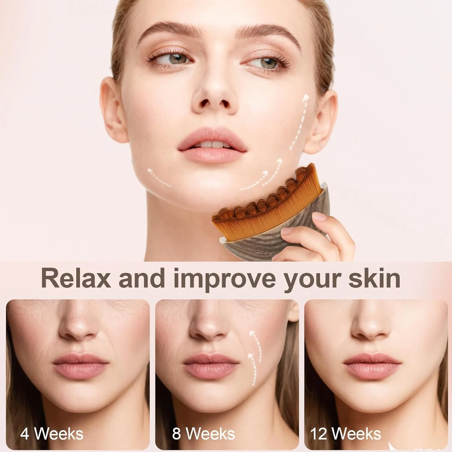 Brosses lymphatiques pour le visage, menton et mâchoire