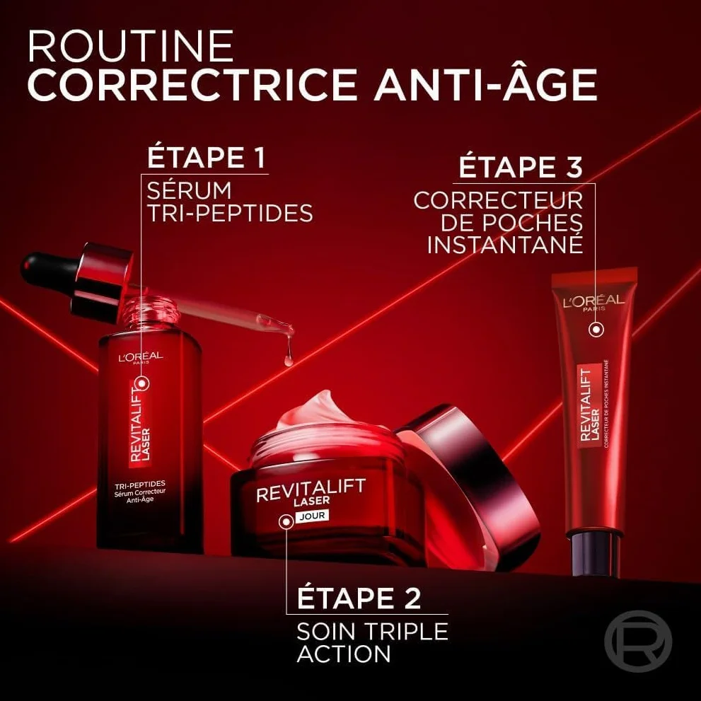 L'Oréal Paris Revitalift Laser Eye Bag Instant Eraser Soin Contour des Yeux Anti-Âge 15 ml