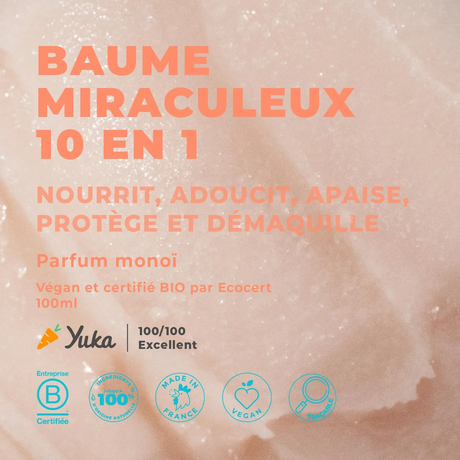 Baume miraculeux 10 en 1 Corps & Visage Parfum Monoï BIO ECOCERT 100ml