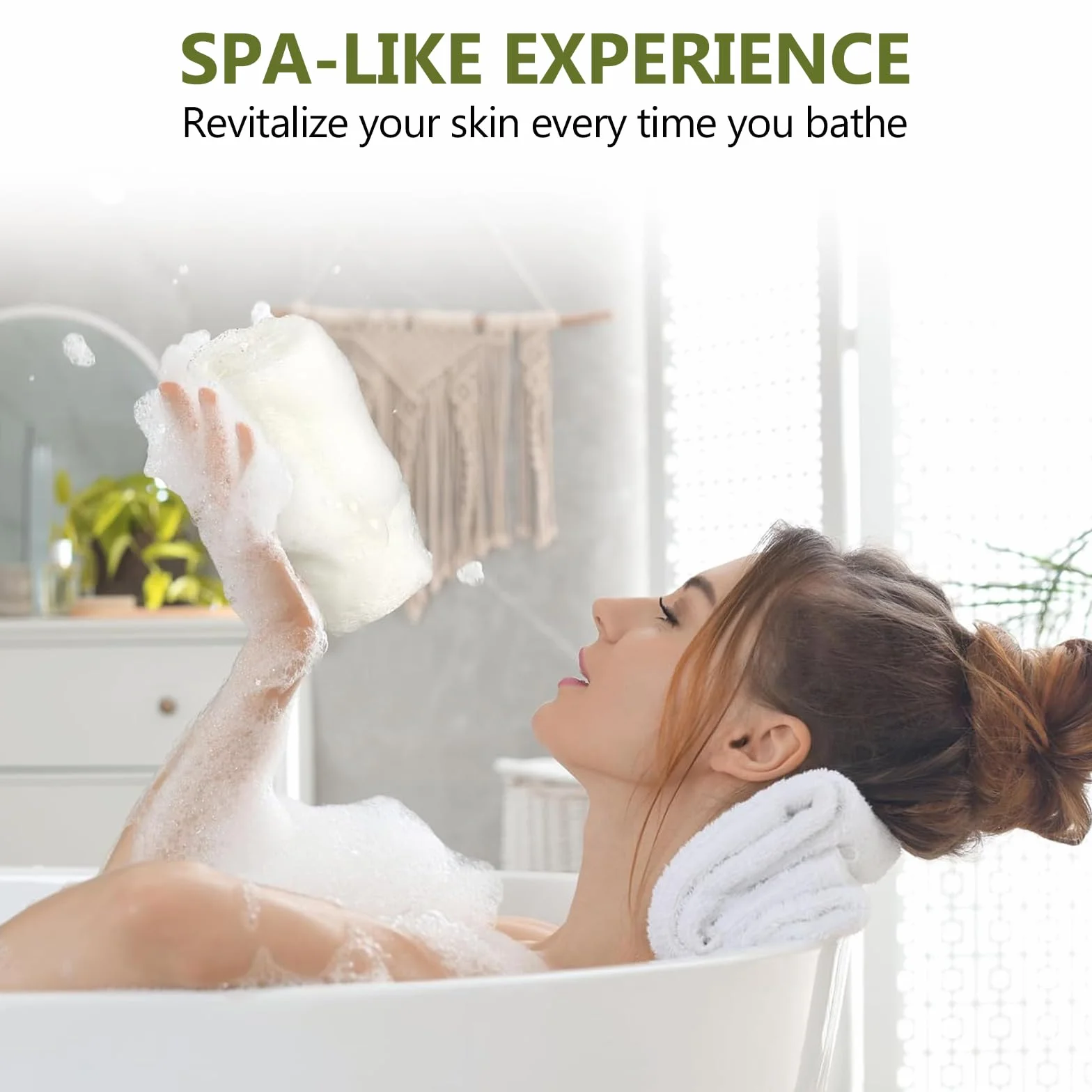 Éponge Exfoliante Corps Naturelle Loofah 10cm, Luffa Biologique pour Bain Douche et Cuisine