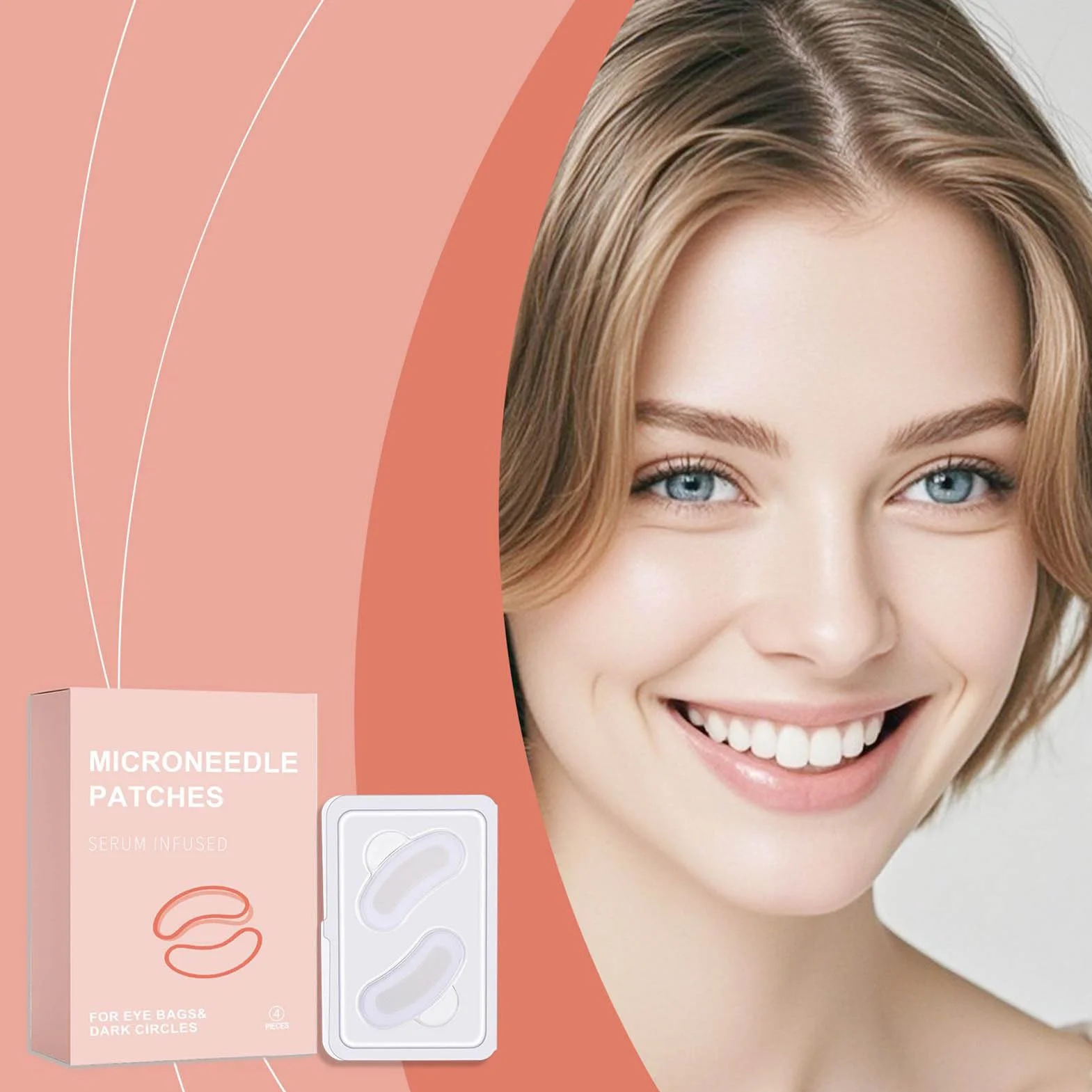 Patchs pour yeux à micro-aiguilles hydratants éclaircissants soins peau accessoire beauté