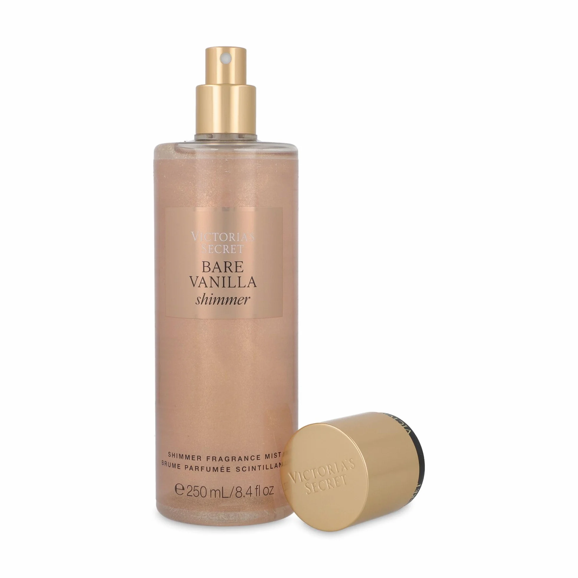 Victoria's Secret Bare Vanilla Shimmer Brume parfumée Vanille fouettée et cachemire doux, 250 ml