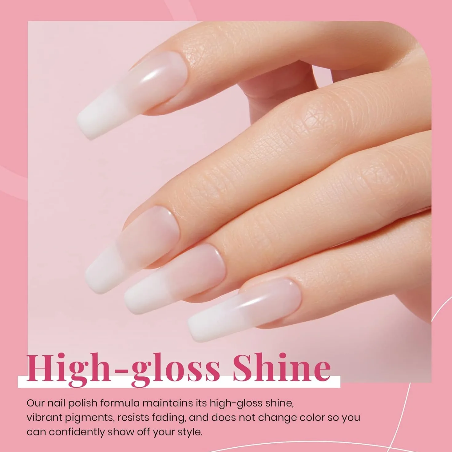 Vishine Vernis à ongles gel laiteux nude translucide 8 ml Soak Off UV