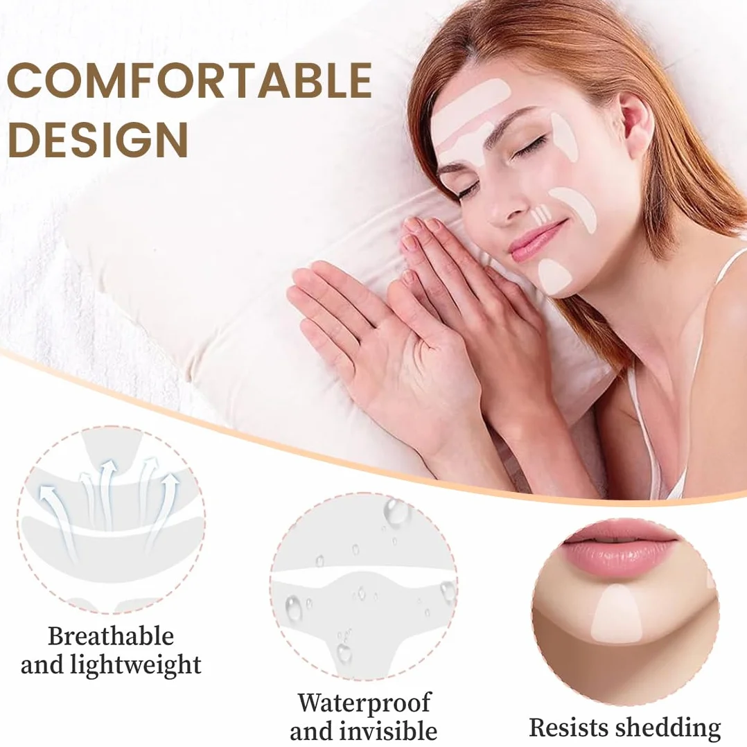 Patchs Anti-rides en Silicone Réutilisables 16 Pièces, Scotch Visage Front Yeux