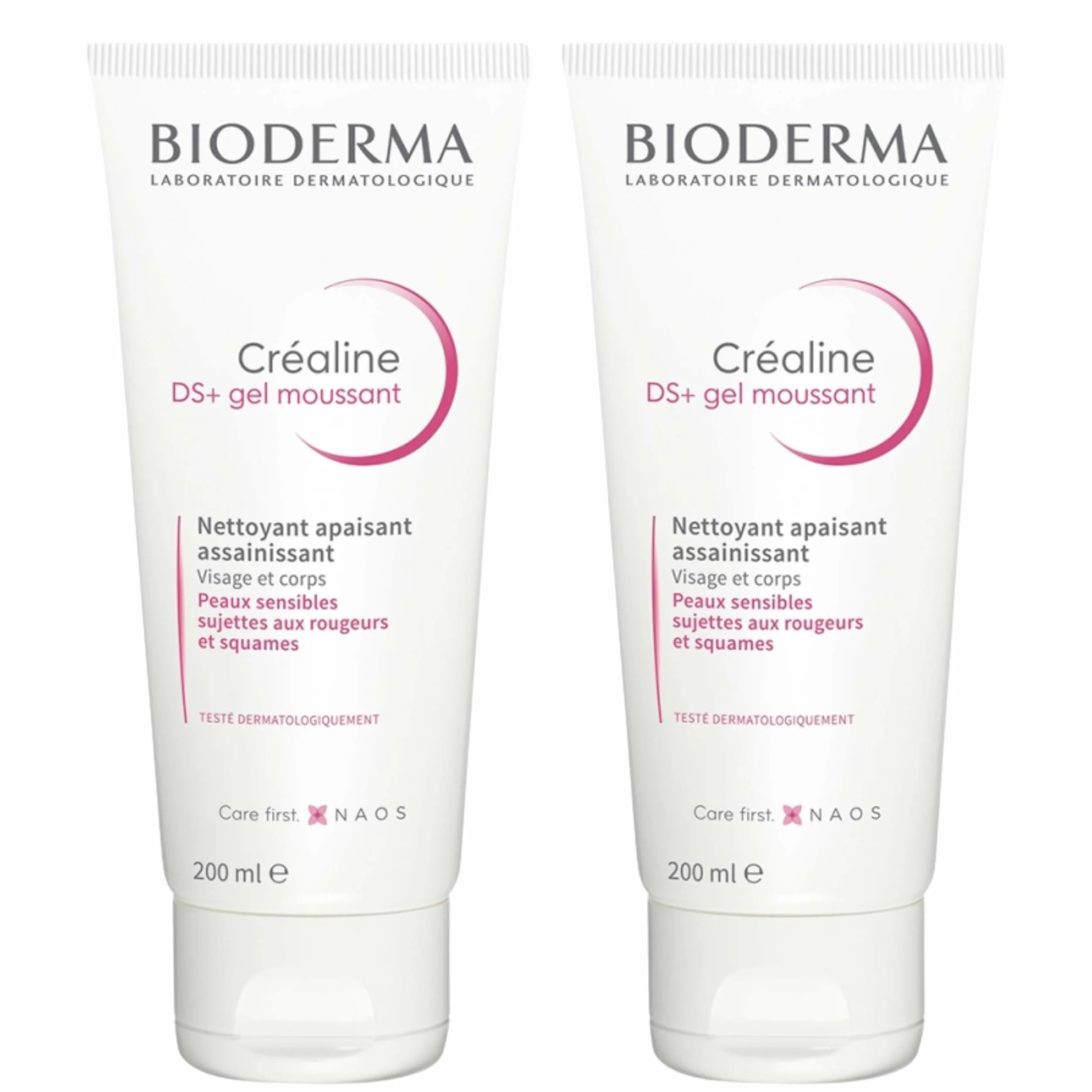 Créaline DS+ Gel nettoyant nettoyant apaisant assainissant lot de 2x200ML Fabriqué en France