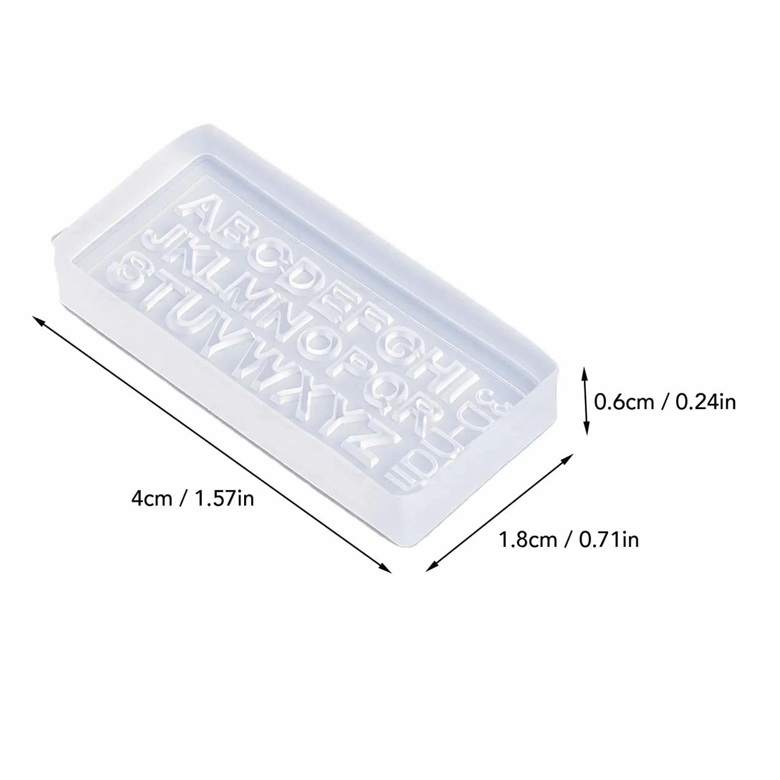 Sonew Moule en Silicone 3D pour Nail Art, 26 Lettres Alphabet, Résine Alimentaire Souple