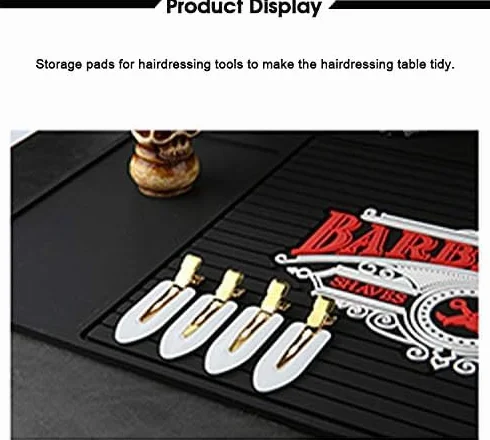 Tapis Anti-dérapant en Silicone pour Outils de Coiffeur et Salon
