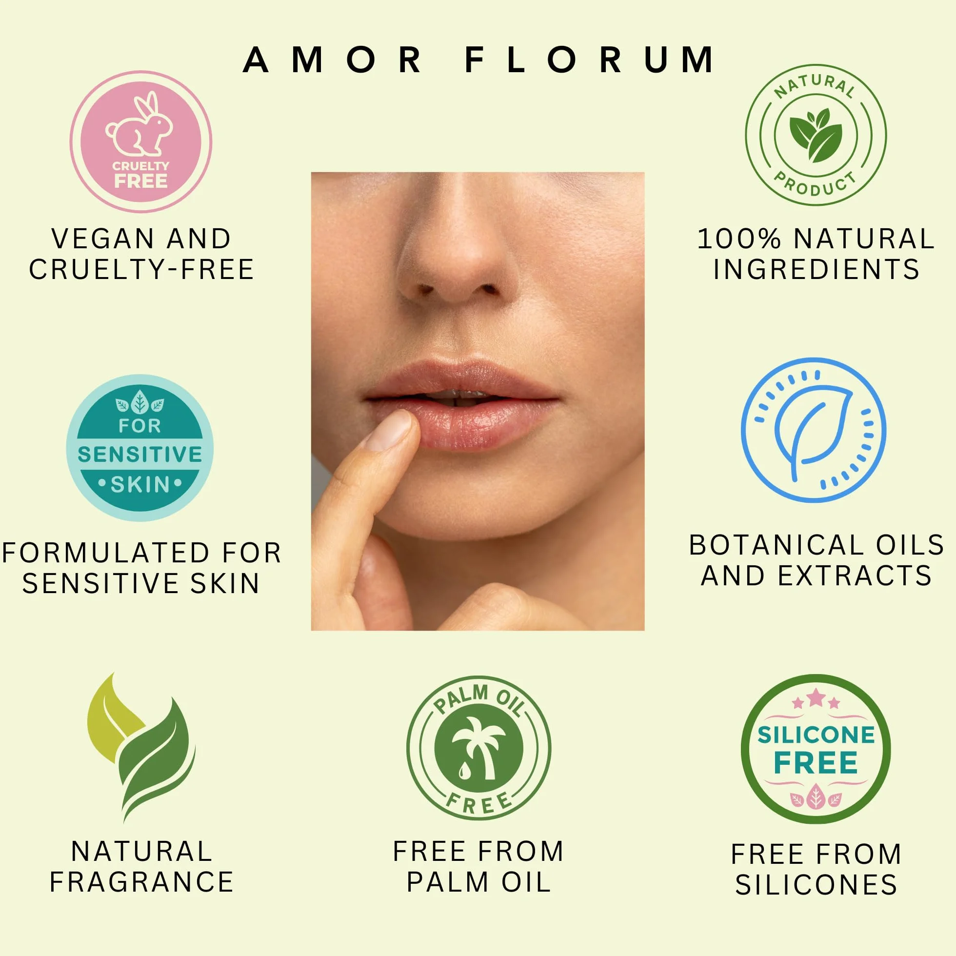100% Naturel GOMMAGE AU SUCRE POUR LES LÈVRES - avec MIEL & VANILLE et HUILE DE JOJOBA & VITAMINE E - 60g - par AMOR FLORUM. Gommage au Sucre Exfolie et Nourrit les Lèvres en Douceur.