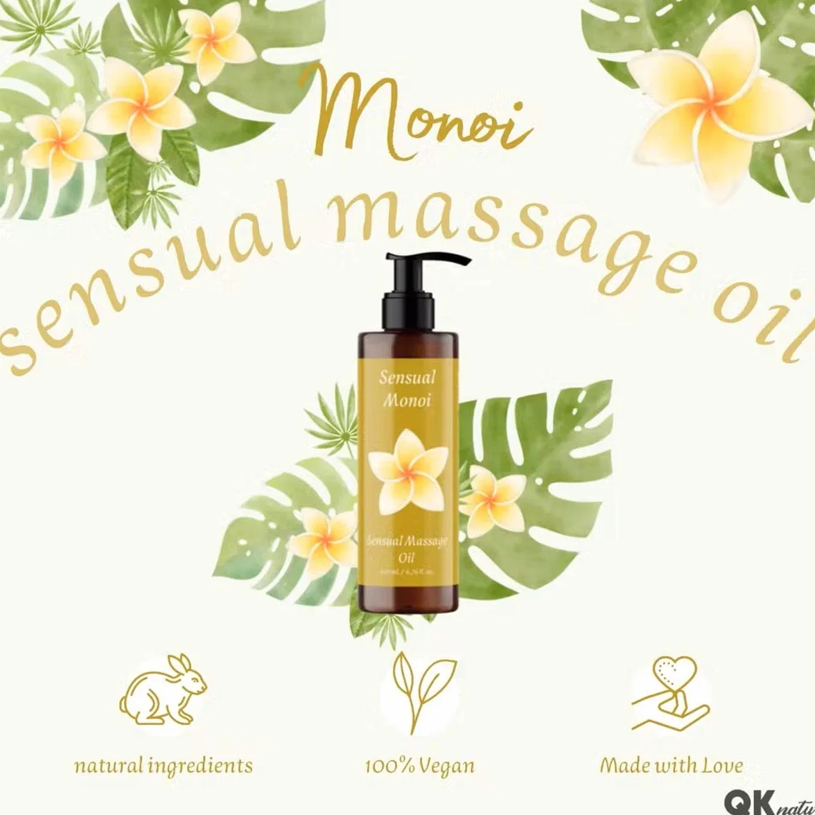 Huile de Massage Relaxante BIO au Monoï 200ml