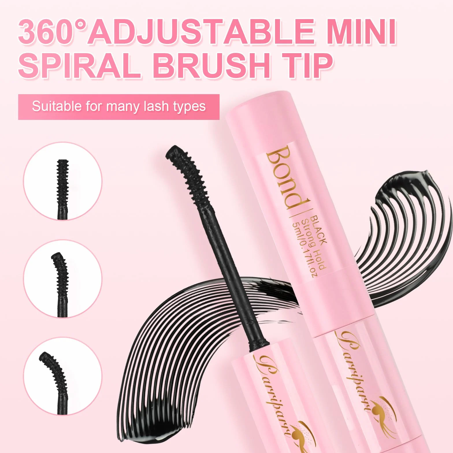 Parriparri Colle Faux Cils 2 in 1 Lash Bond et Seal DIY Adhésif Waterproof Strong Hold Eyelash Glue