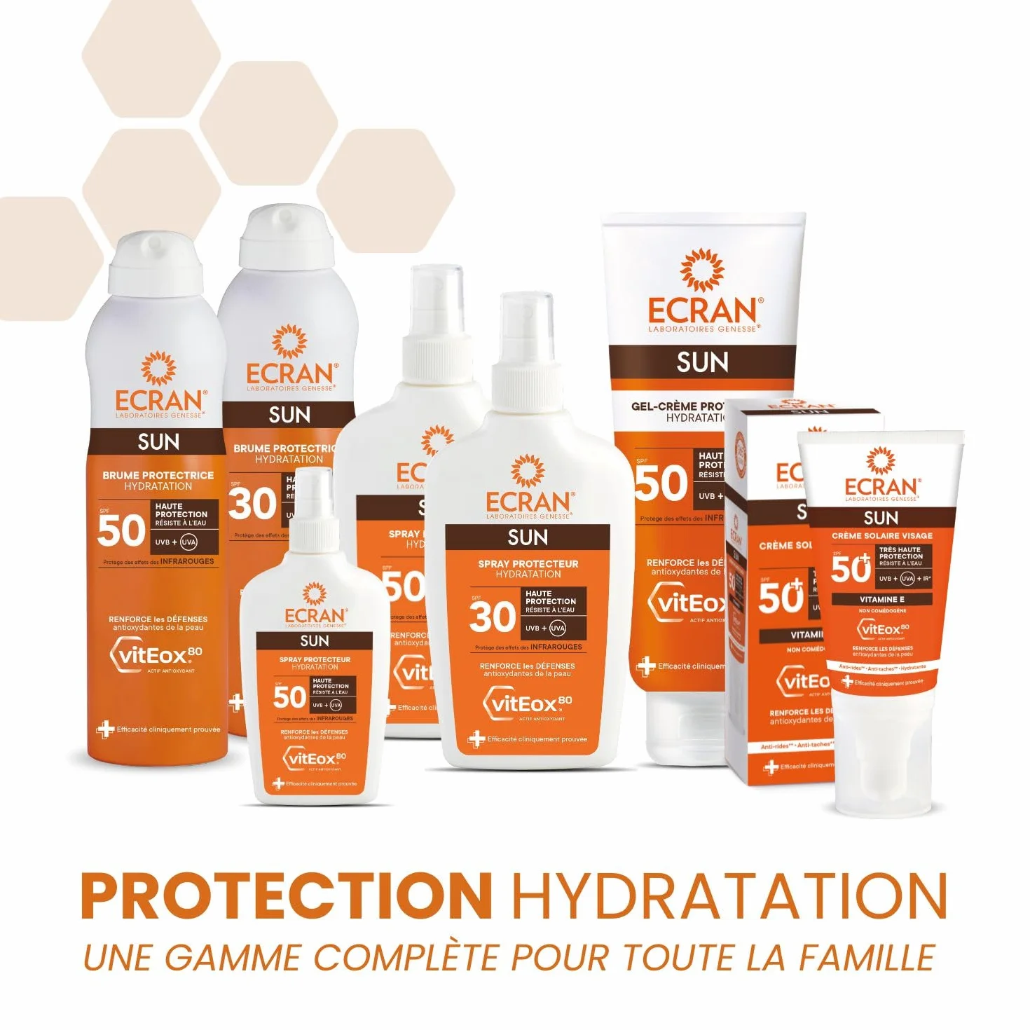 ECRAN Brume Protectrice Hydratante SPF 50 Protection UVA UVB Vitamine E