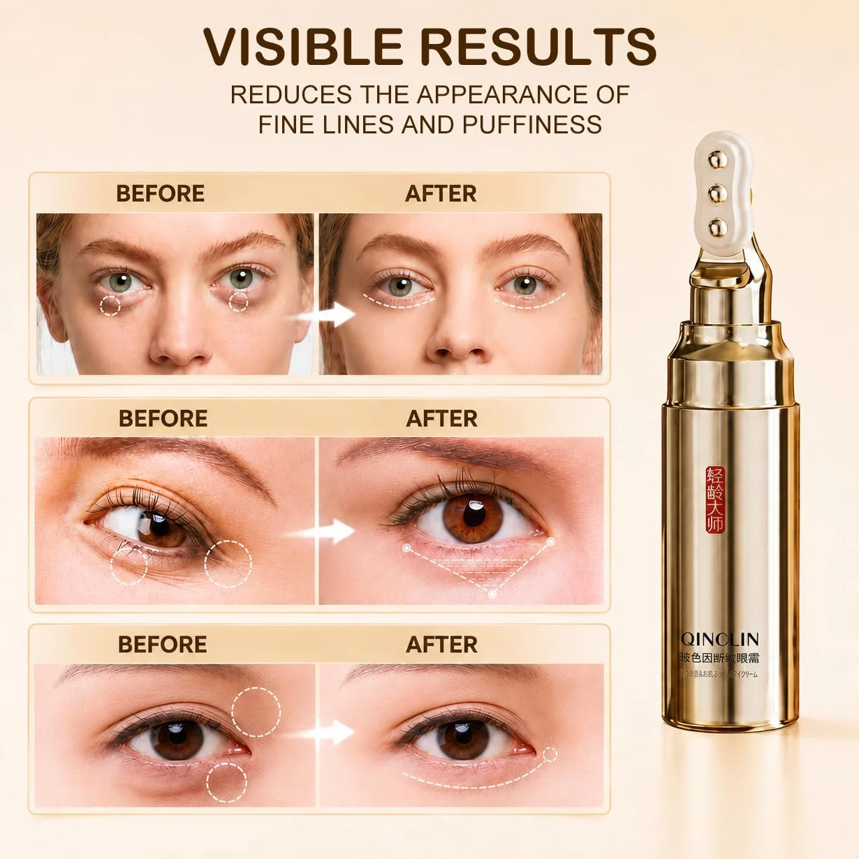 QINGLIN Crème Contour des Yeux Raffermissante