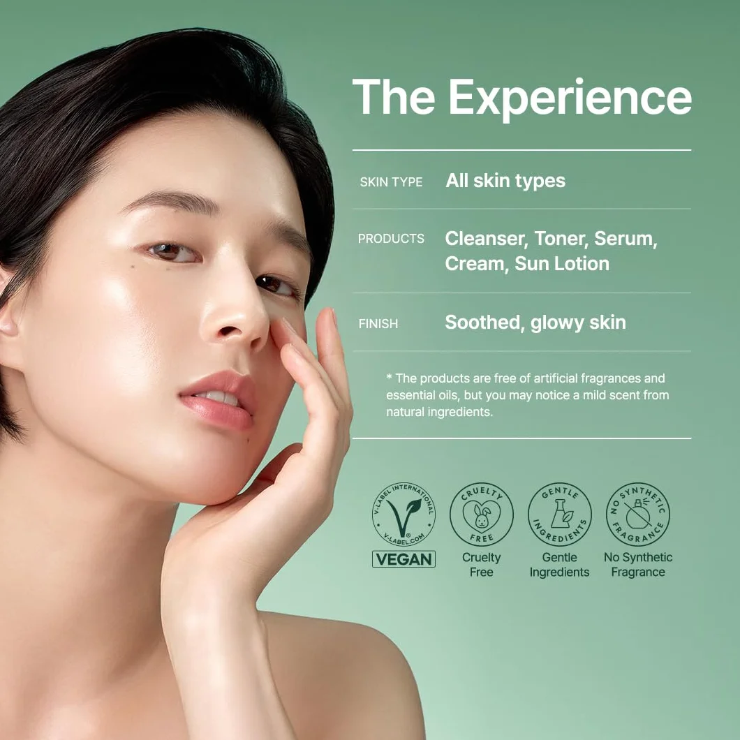 PURITO SEOUL Best Kit - Skincare Routine with Panthenol Cleanser & Cream, Unscented Centella Serum & Toner, Sun Lotion For All Skin Types, Gift Set, For Face, Facial Serum, K-Beauty, 3.52 fl. oz.