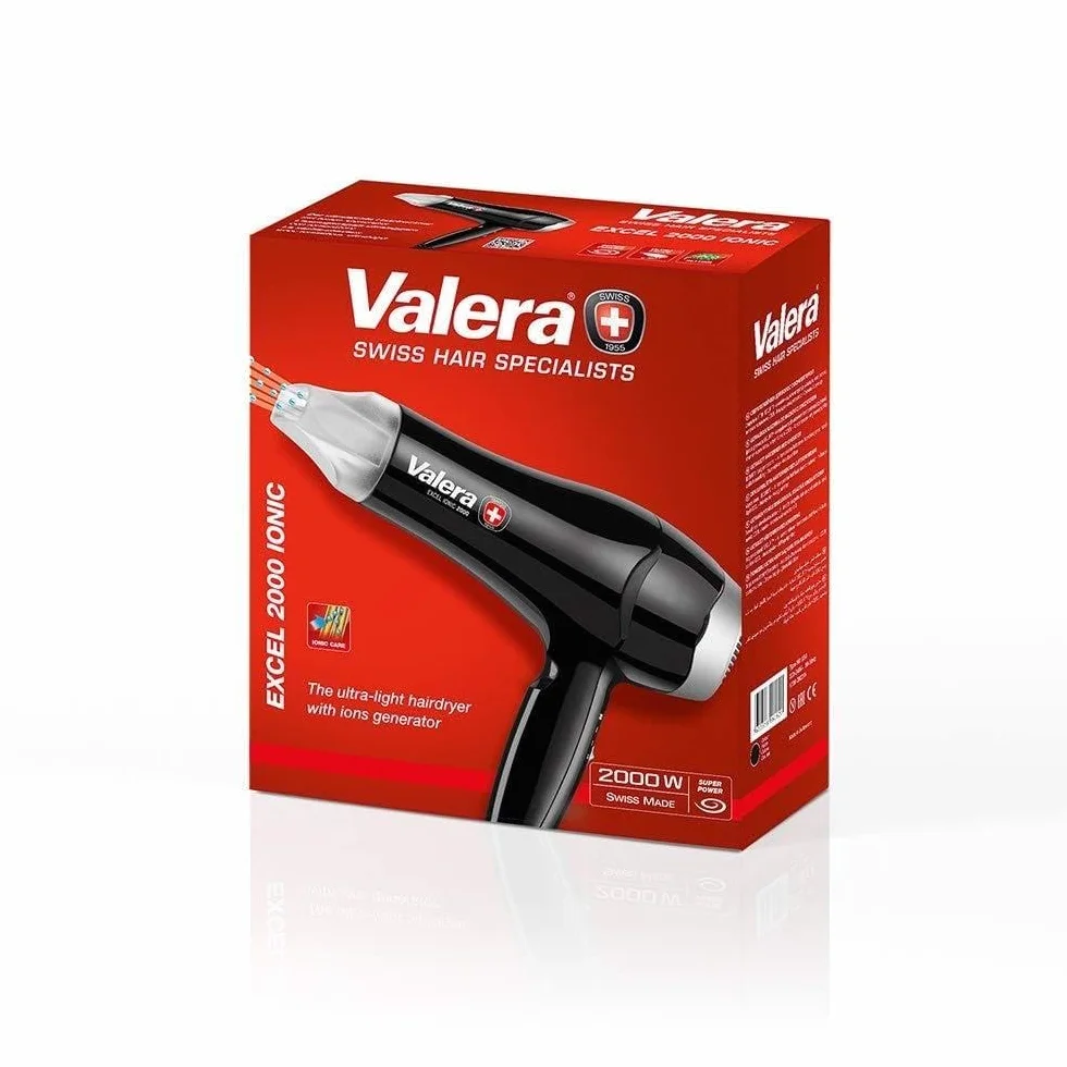 Valera - 55610134 - Sèche-cheveux ionique Excel 2000 Ionic - Bleu/argent