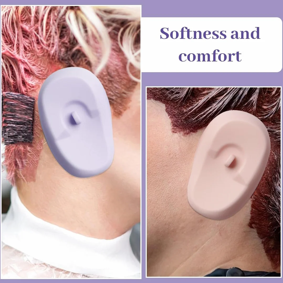 Protège-oreilles en silicone étanches pour lavage cheveux 5,5 x 8 cm
