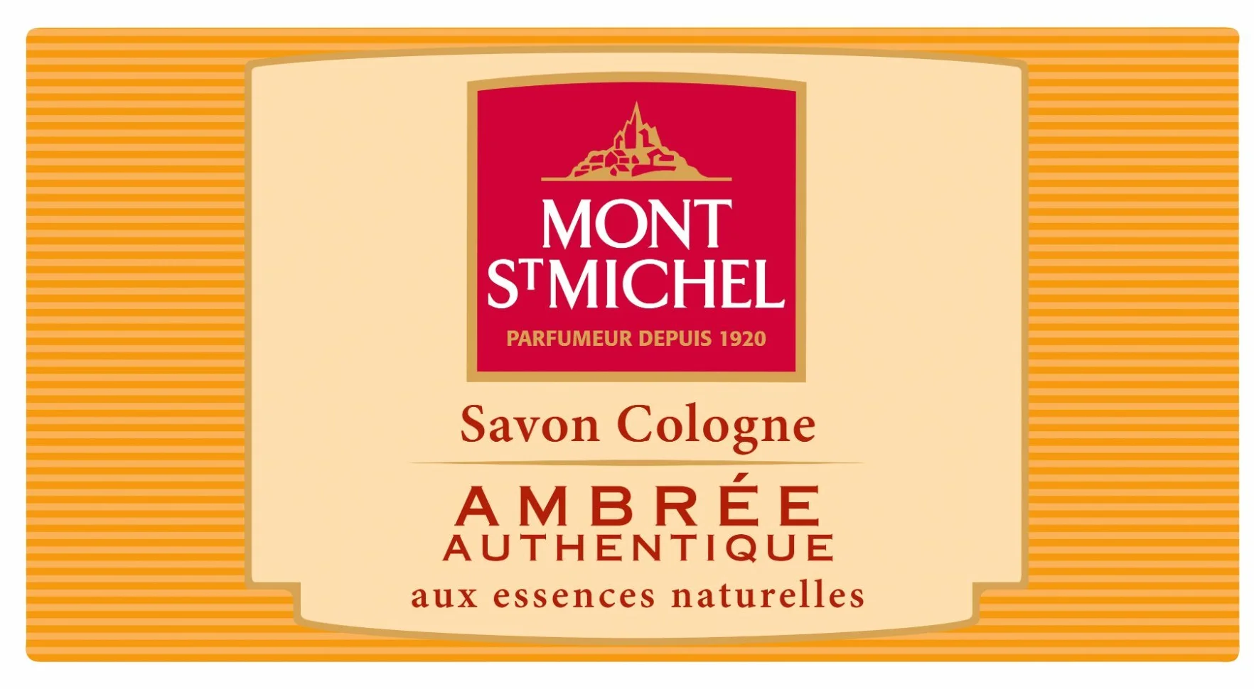 Mont St Michel - Savon Cologne Solide - Ambrée Authentique - 125 g- Lot de 8