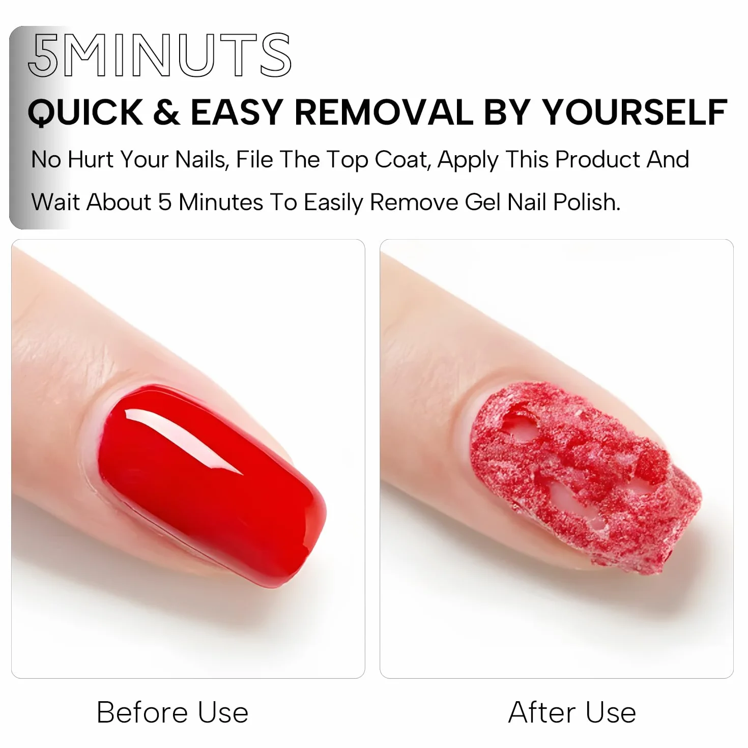 Vishine Dissolvant pour Vernis Gel Semi Permanent – Retrait Rapide 3-5 Minutes, 16 ml