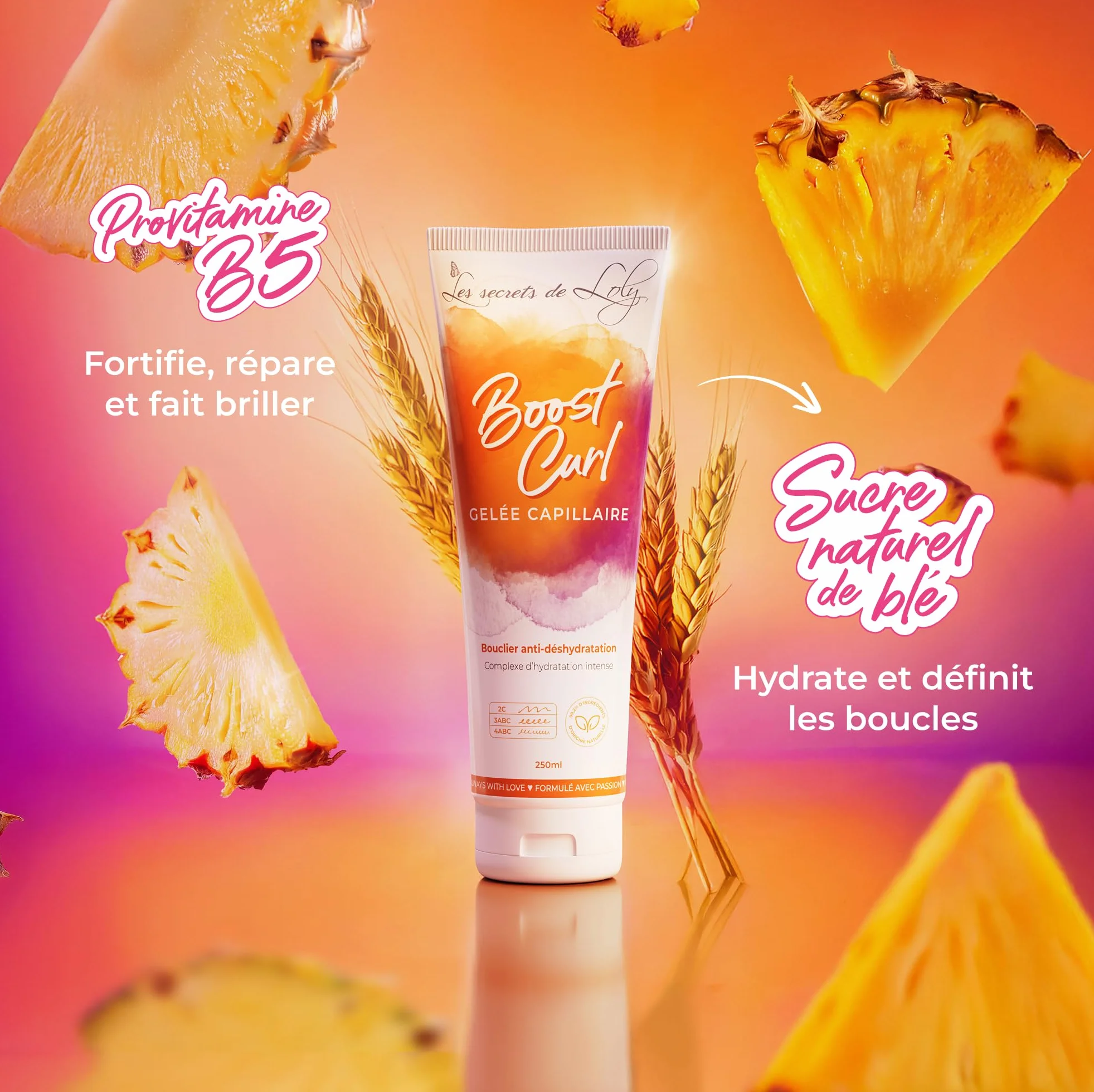 Les Secrets de Loly Boost Curl Gelée coiffante Hydratation définition boucles 250 ml