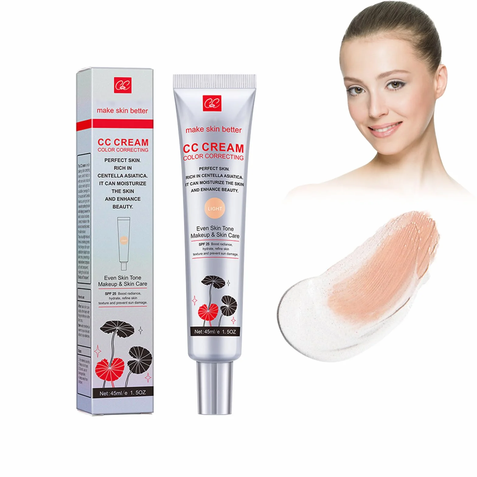Crème teintée visage correctrice hydratante 45 ml Clair