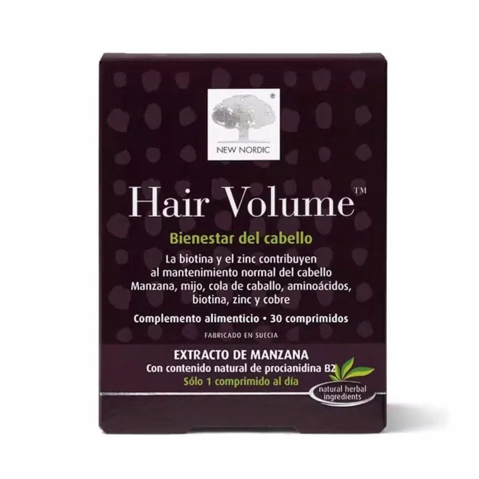 NEWNORDIC HAIR VOLUME 30comp. – comprimés faciles à intégrer à la routine quotidienne, boîte de 30 comprimés, se prend chaque jour conformément aux indications et facilite la prise en charge de votre