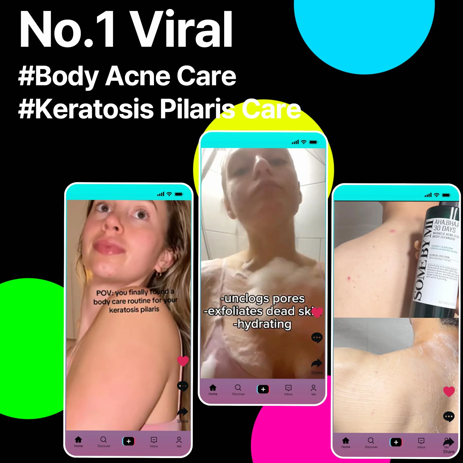SOME BY MI AHA BHA PHA 30 Days Miracle Acne Clear Body Cleanser 400ml Gel douche exfoliant au tea tree