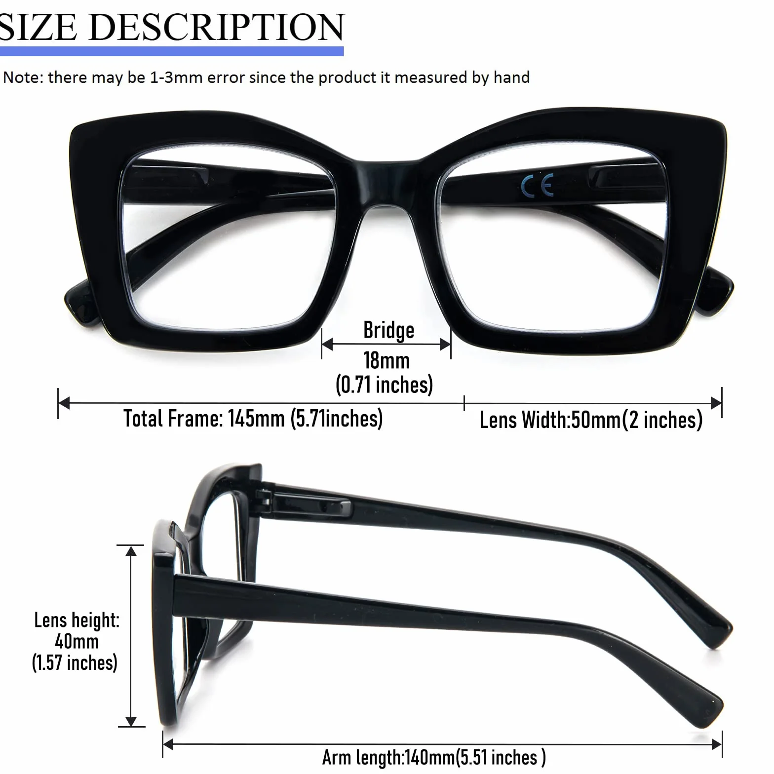 KoKoBin Oprah Lunettes de lecture carrées surdimensionnées pour femmes avec charnières à ressort