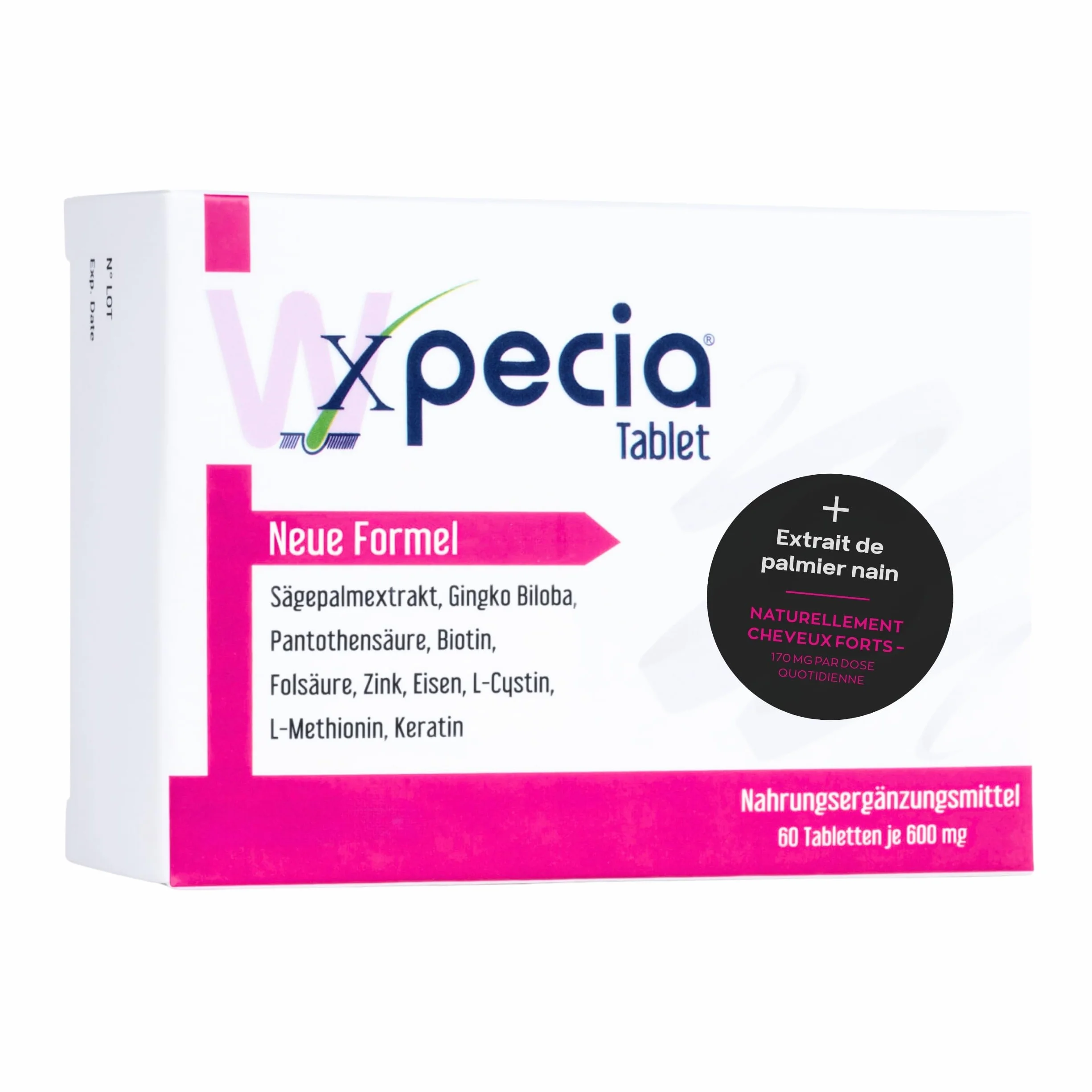 Xpecia woman - Formule dht bloquante anti-chute des cheveux pour la croissance des cheveux 60 comprimés
