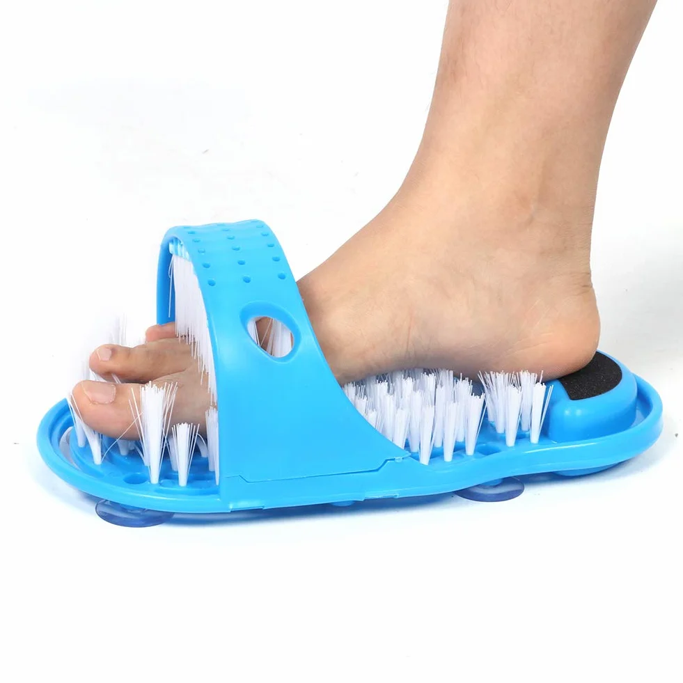 Fdit Chausson de Nettoyage des Pieds, Brosse de Nettoyage des Pieds, épurateur de Pied d'aspiration pour Douche de Lavage, Pantoufles de Masseur de Spa