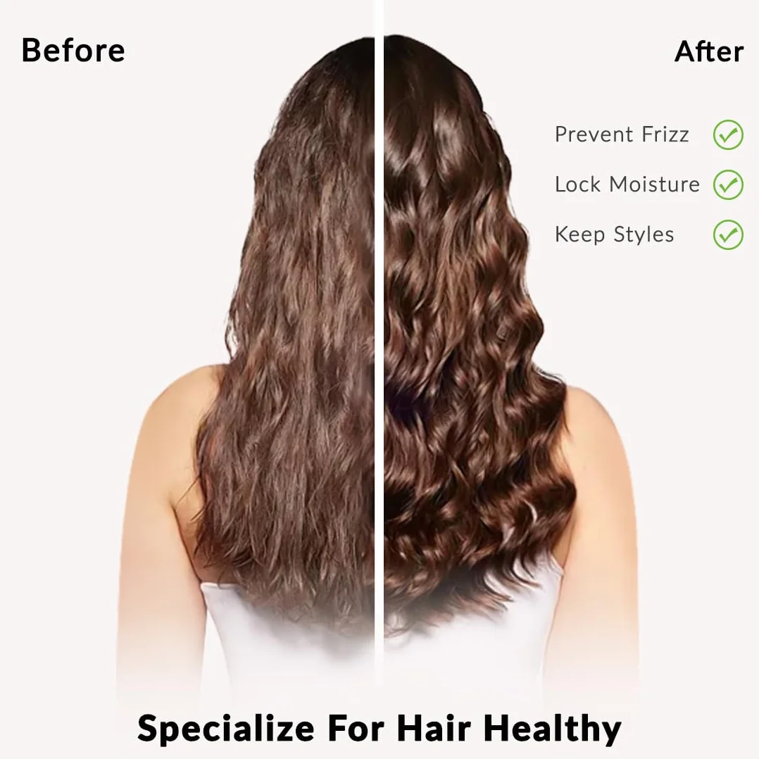 Bonnet de nuit en 100 % soie de mûrier pour femme - Bonnet de nuit en soie avec fermeture réglable - Bonnet souple à doublure en soie pour boucles et cheveux longs - Noir