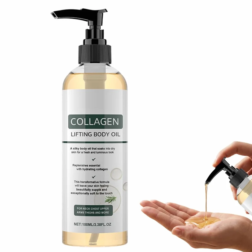 Huile Corporelle Liftante Au Collagène, Anti Cellulite, Raffermissante, Hydratante (1pcs)